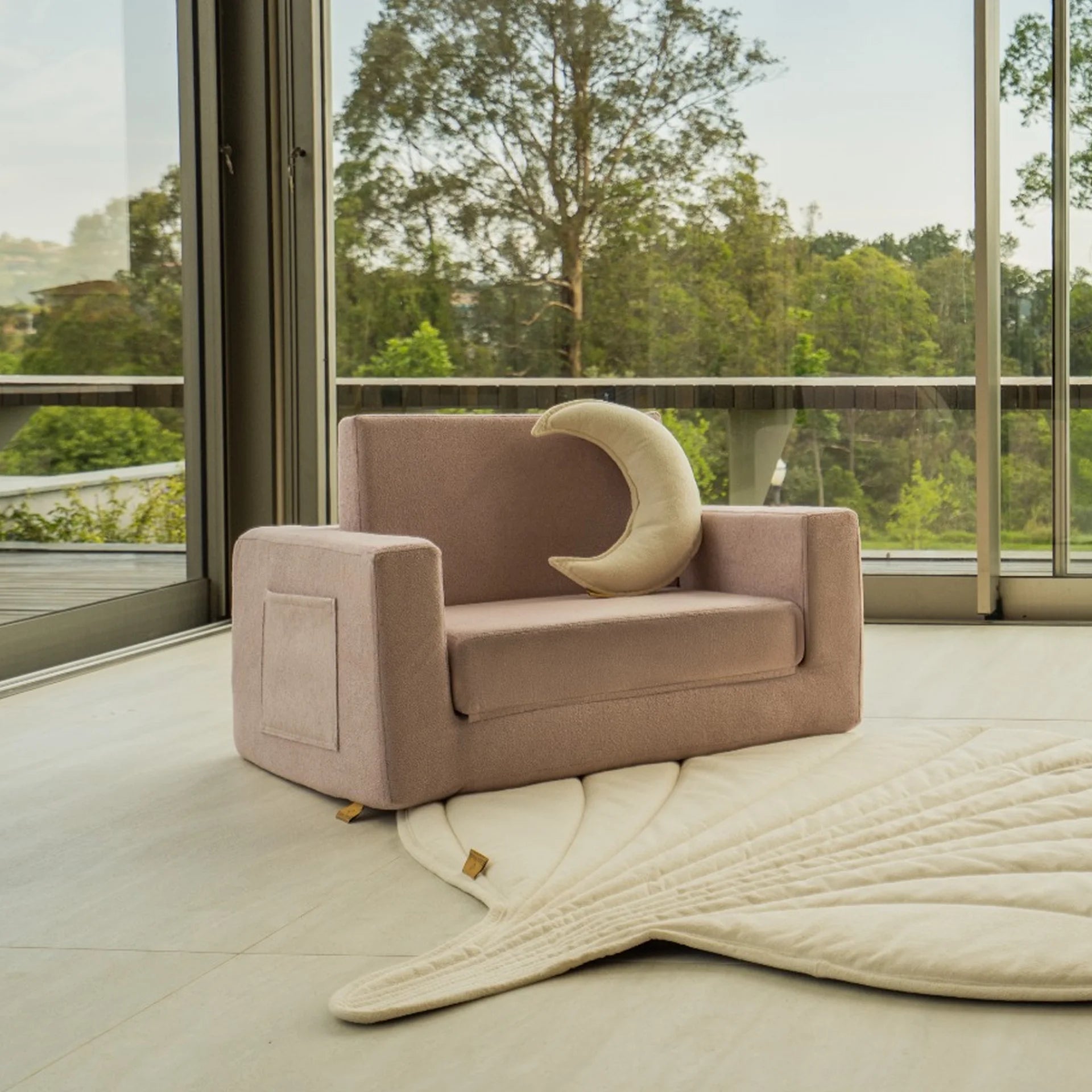 Poltrona Multifuncional Lucca - Rosa Claro