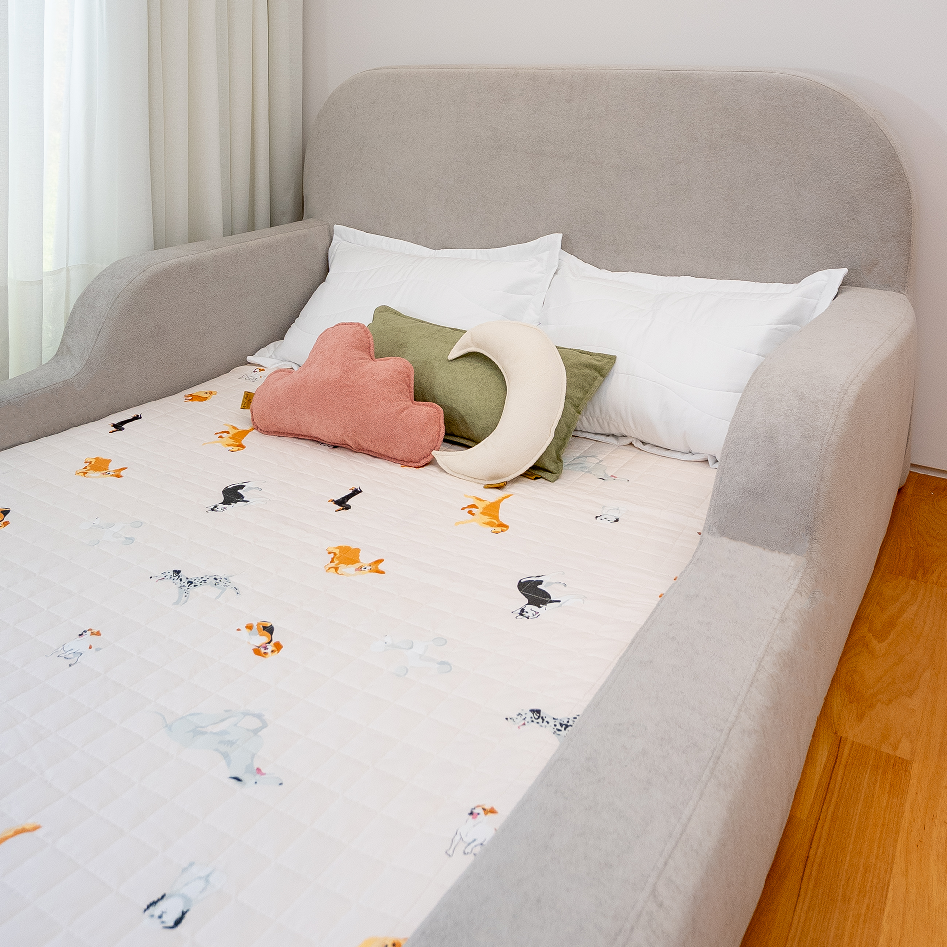 Cama Montessoriana Casal - Cinza | Little Duck