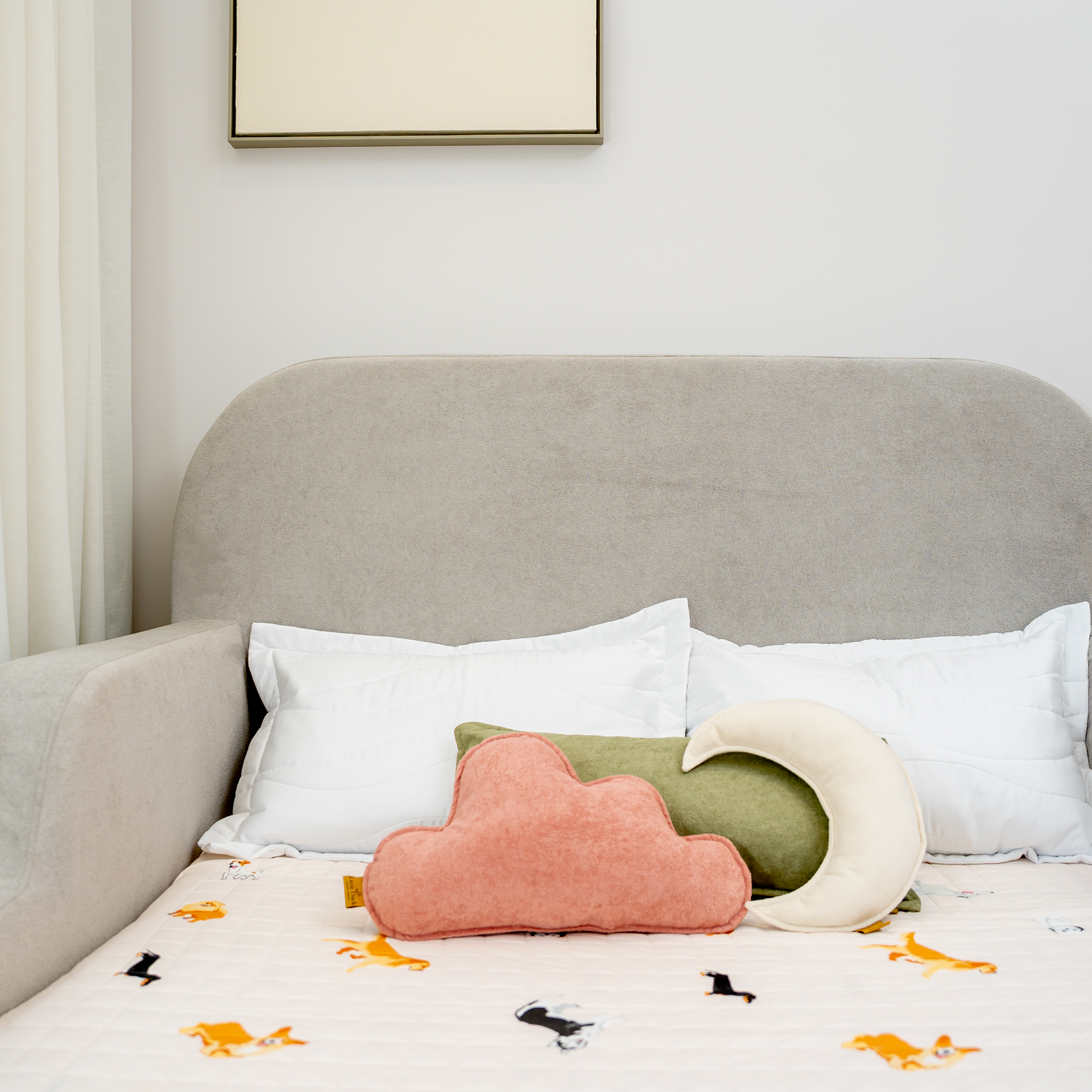 Cama Montessoriana Casal - Cinza | Little Duck