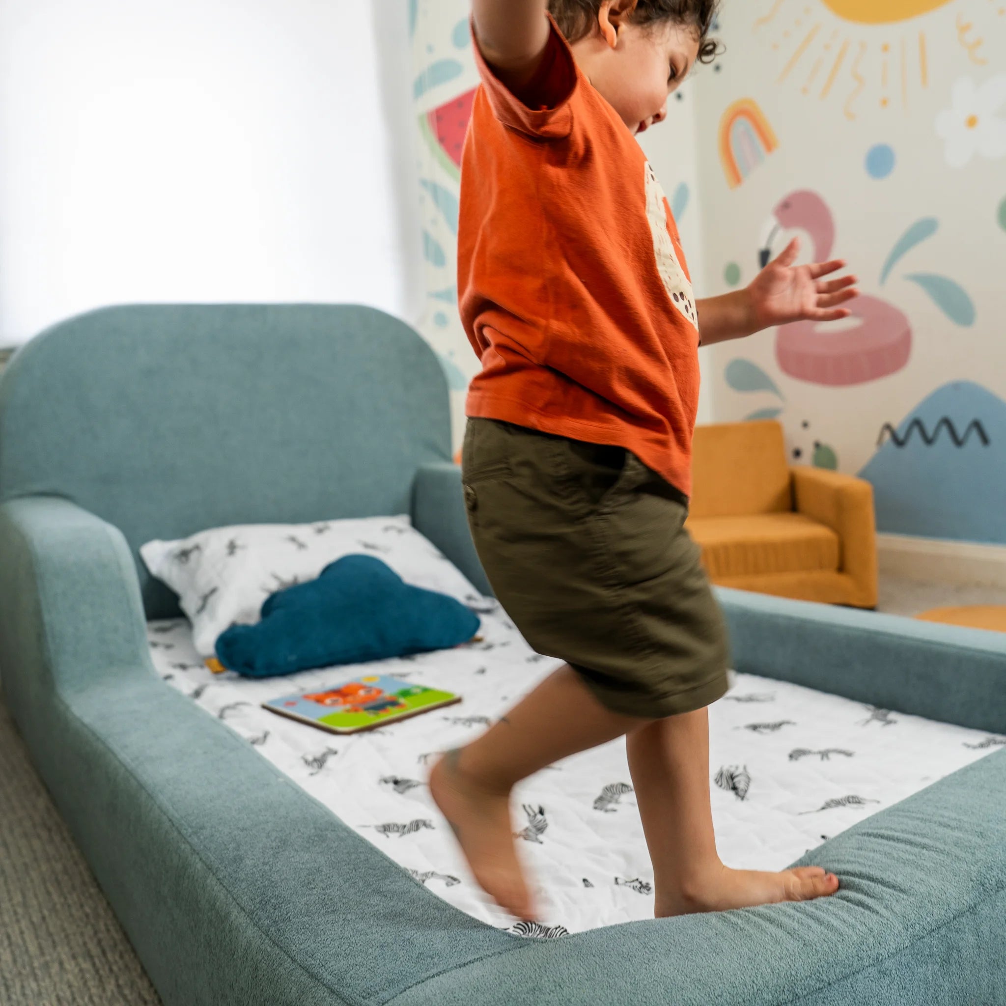 Cama Montessoriana Solteiro - Azul Claro | Little Duck