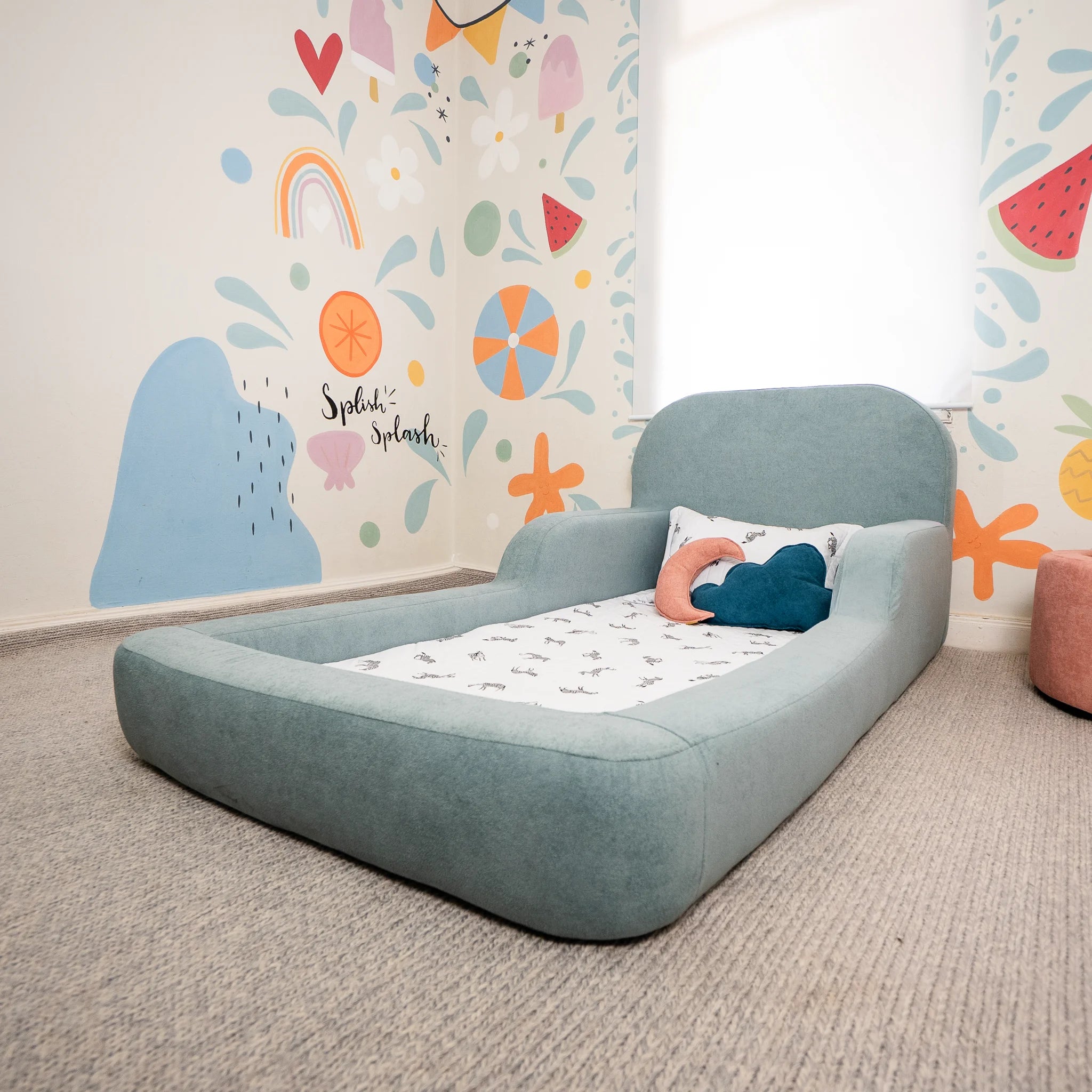 Cama Montessoriana Solteiro - Azul Claro | Little Duck