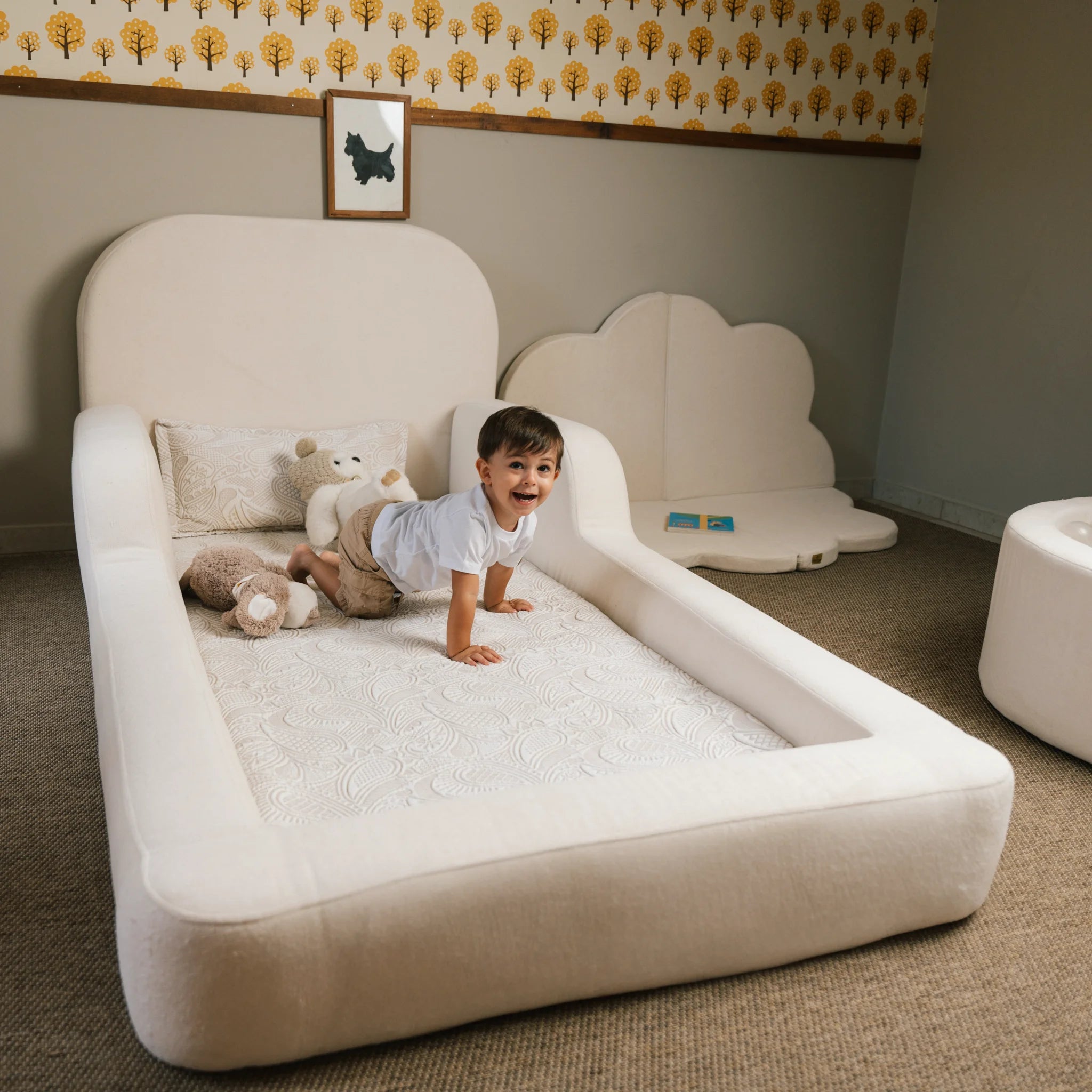 Cama Montessoriana Solteiro - Linho | Little Duck