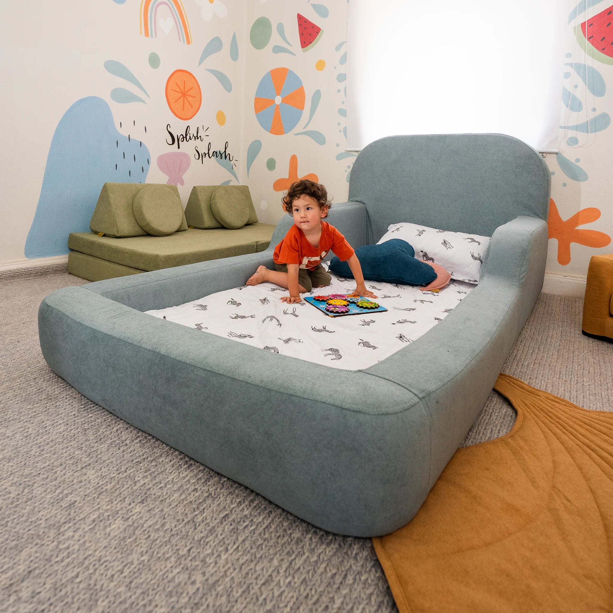 Cama Montessoriana Solteiro - Azul Claro | Little Duck