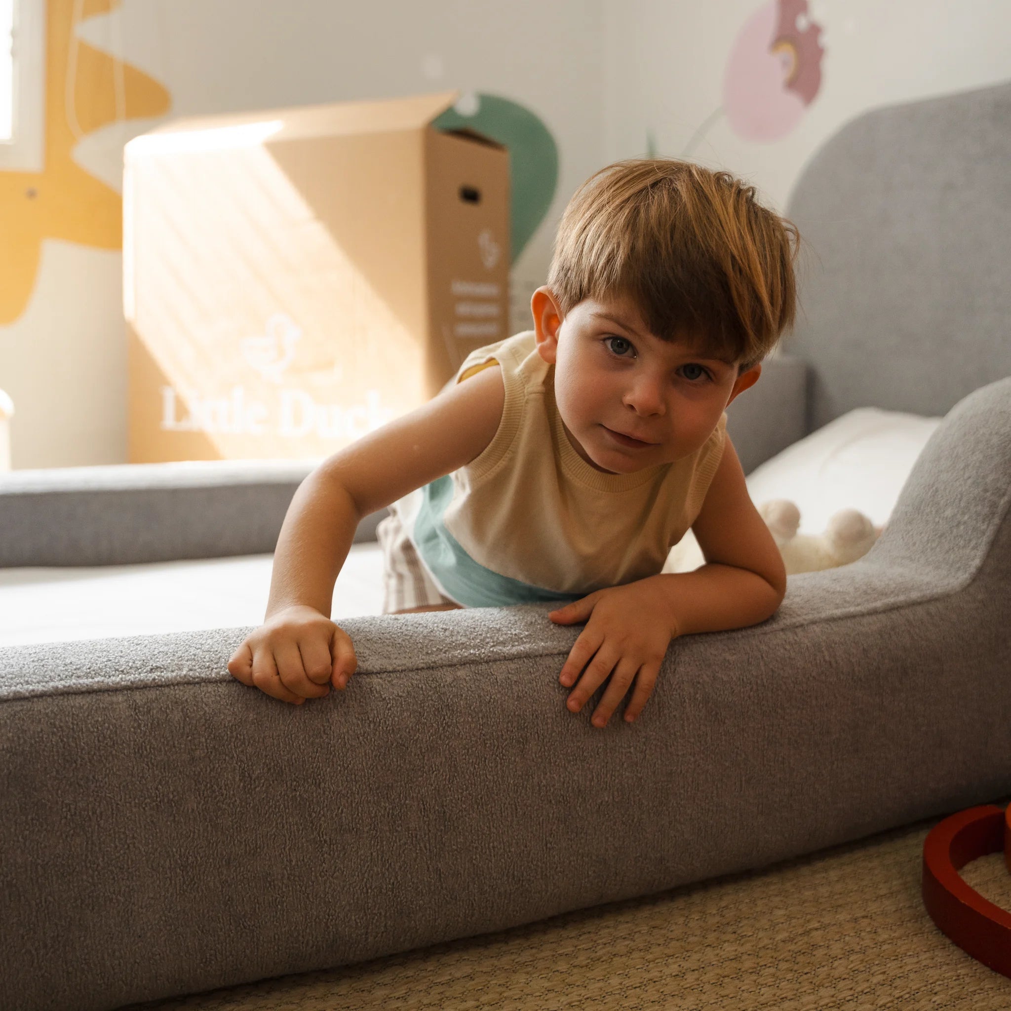 Cama Montessoriana Casal - Cinza | Little Duck