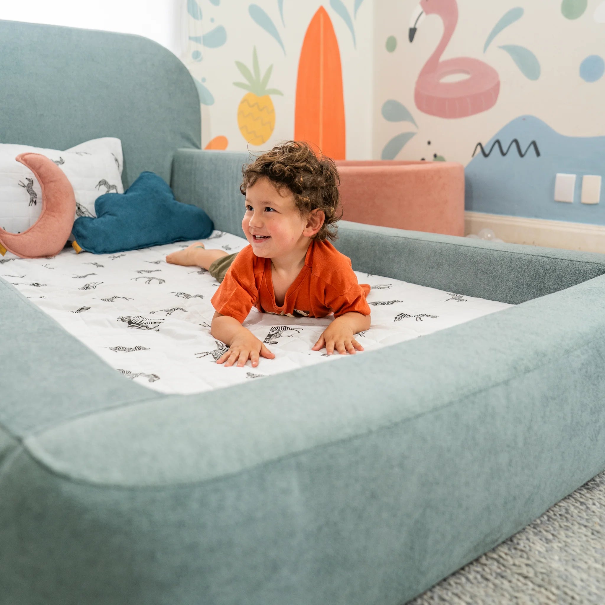 Cama Montessoriana Solteiro - Azul Claro | Little Duck