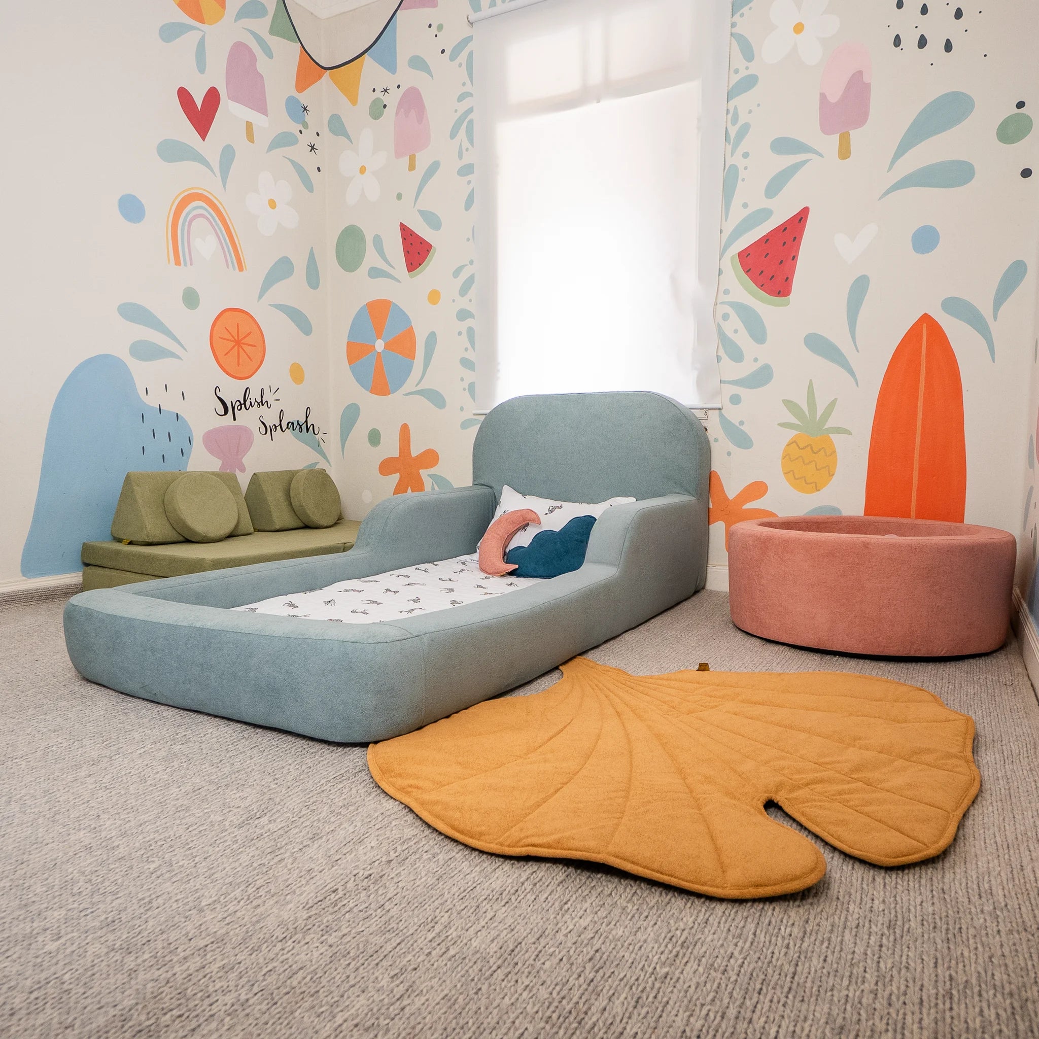 Cama Montessoriana Solteiro - Azul Claro | Little Duck