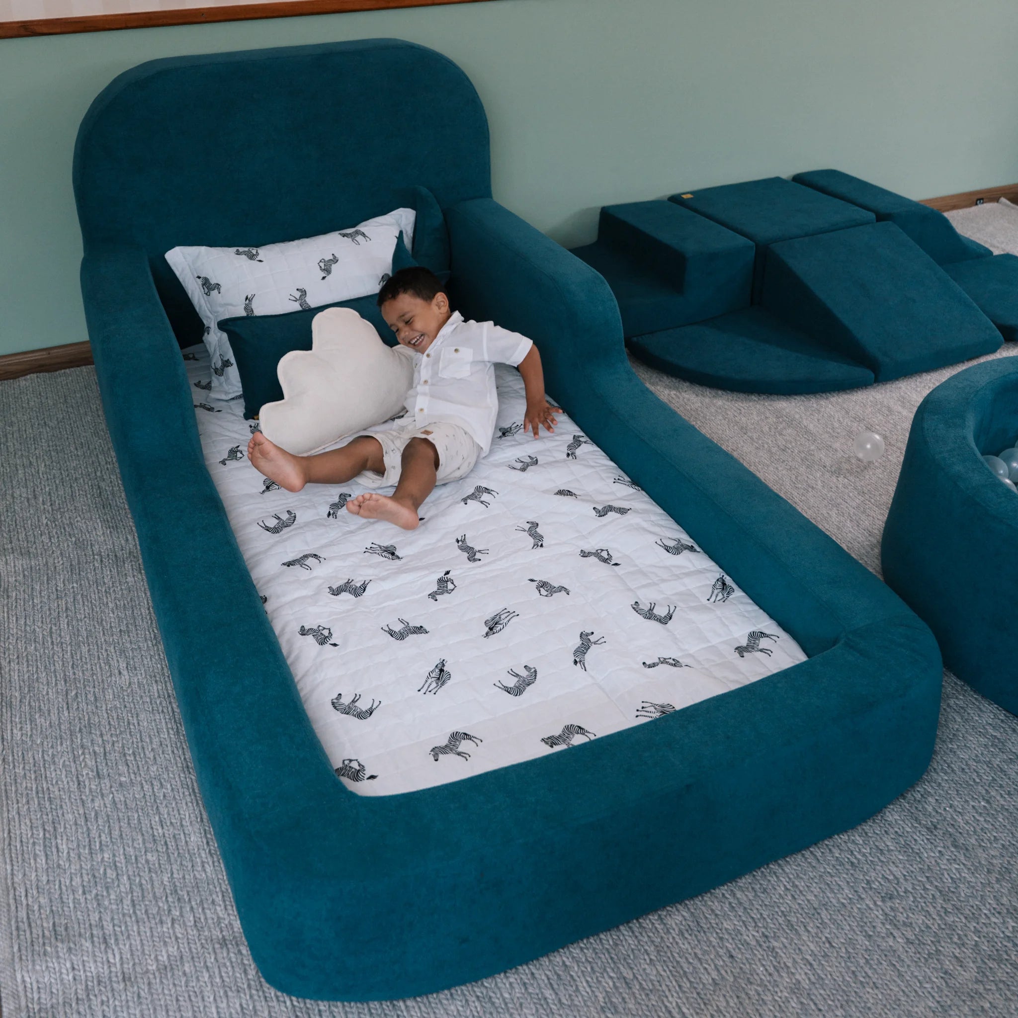 Cama Montessoriana Solteiro - Azul Marinho | Little Duck