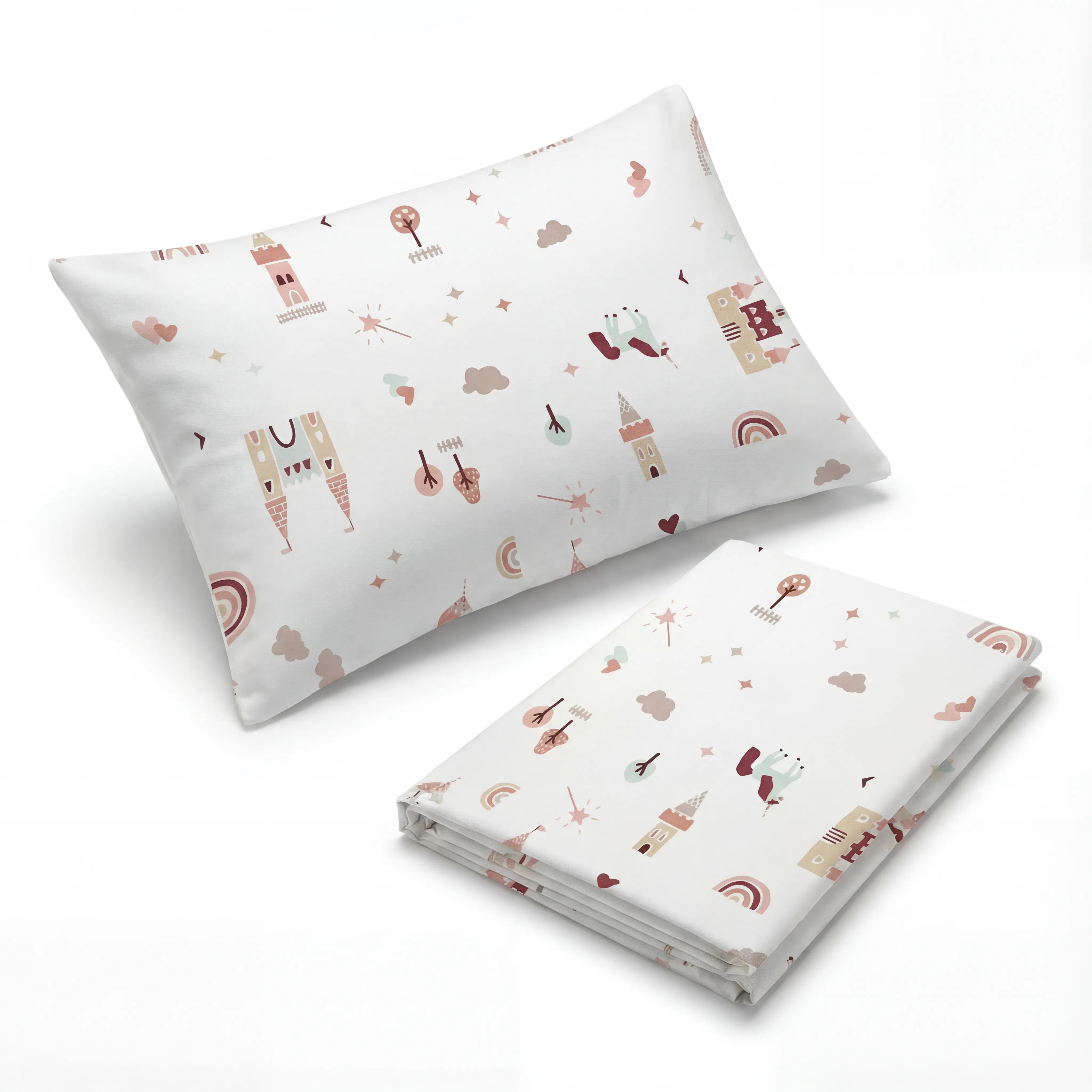 Jogo de Lençol Infantil Solteiro - Montessoriana Castelo 200 fios