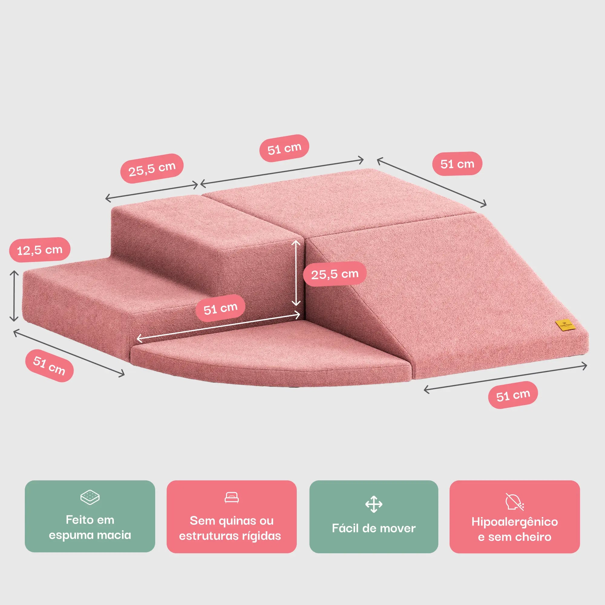 Play Baby 4 Módulos - Rosa | Little Duck