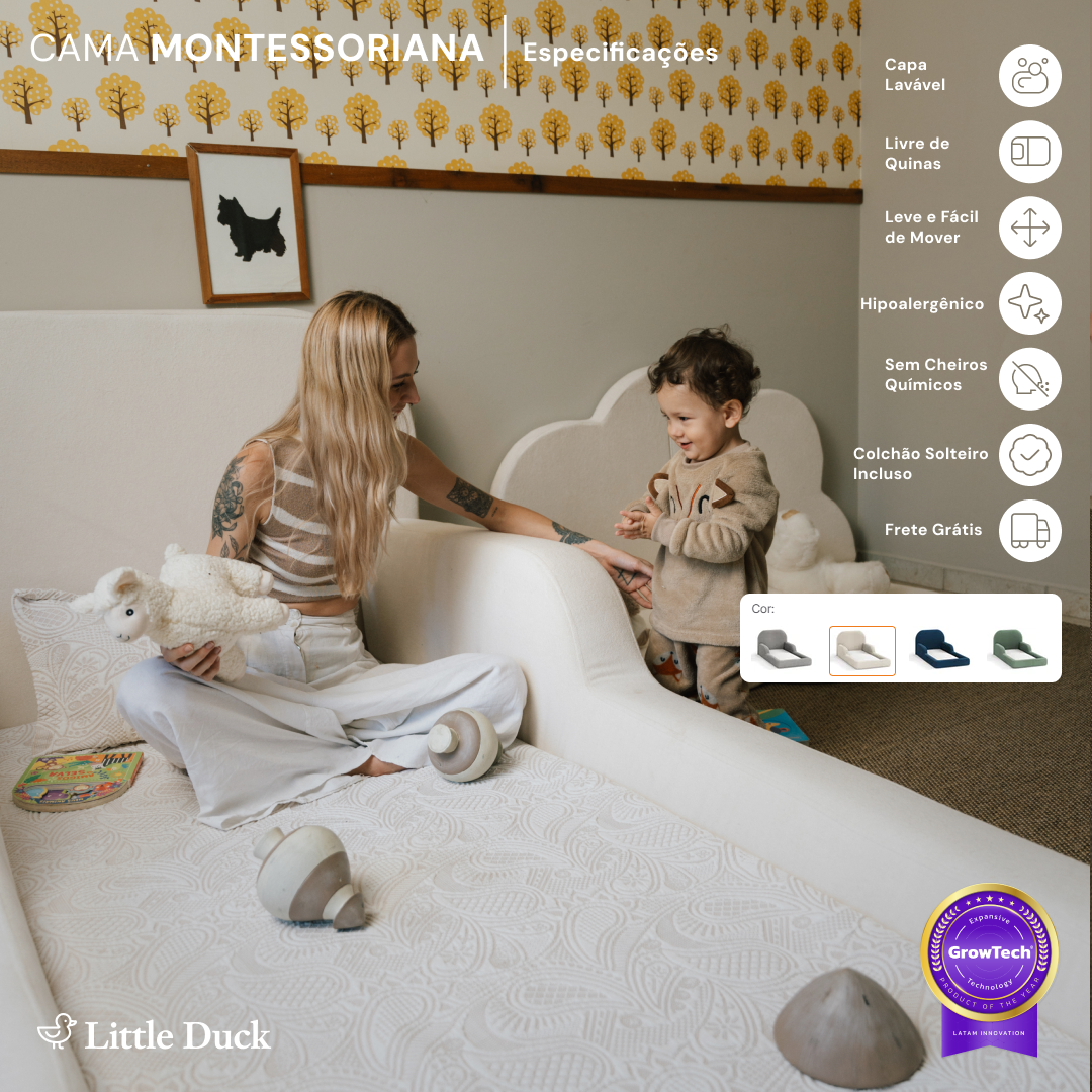 Cama montessoriana Casal + Cama montessoriana Solteiro