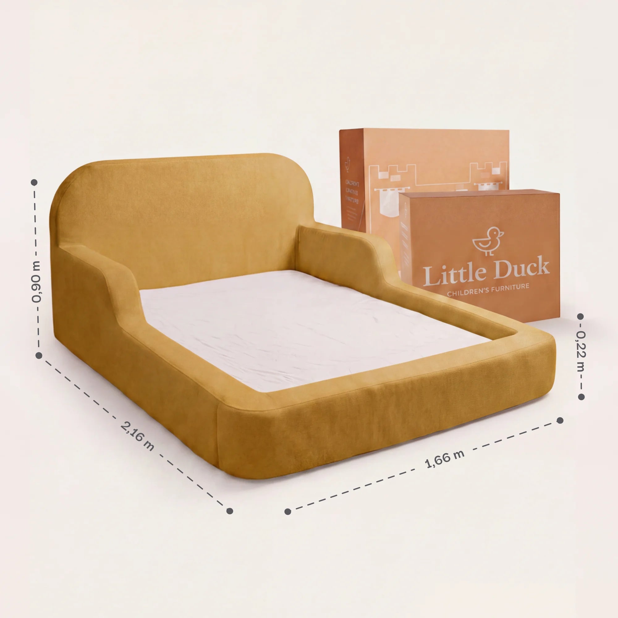Cama Montessoriana Casal - Mostarda | Little Duck