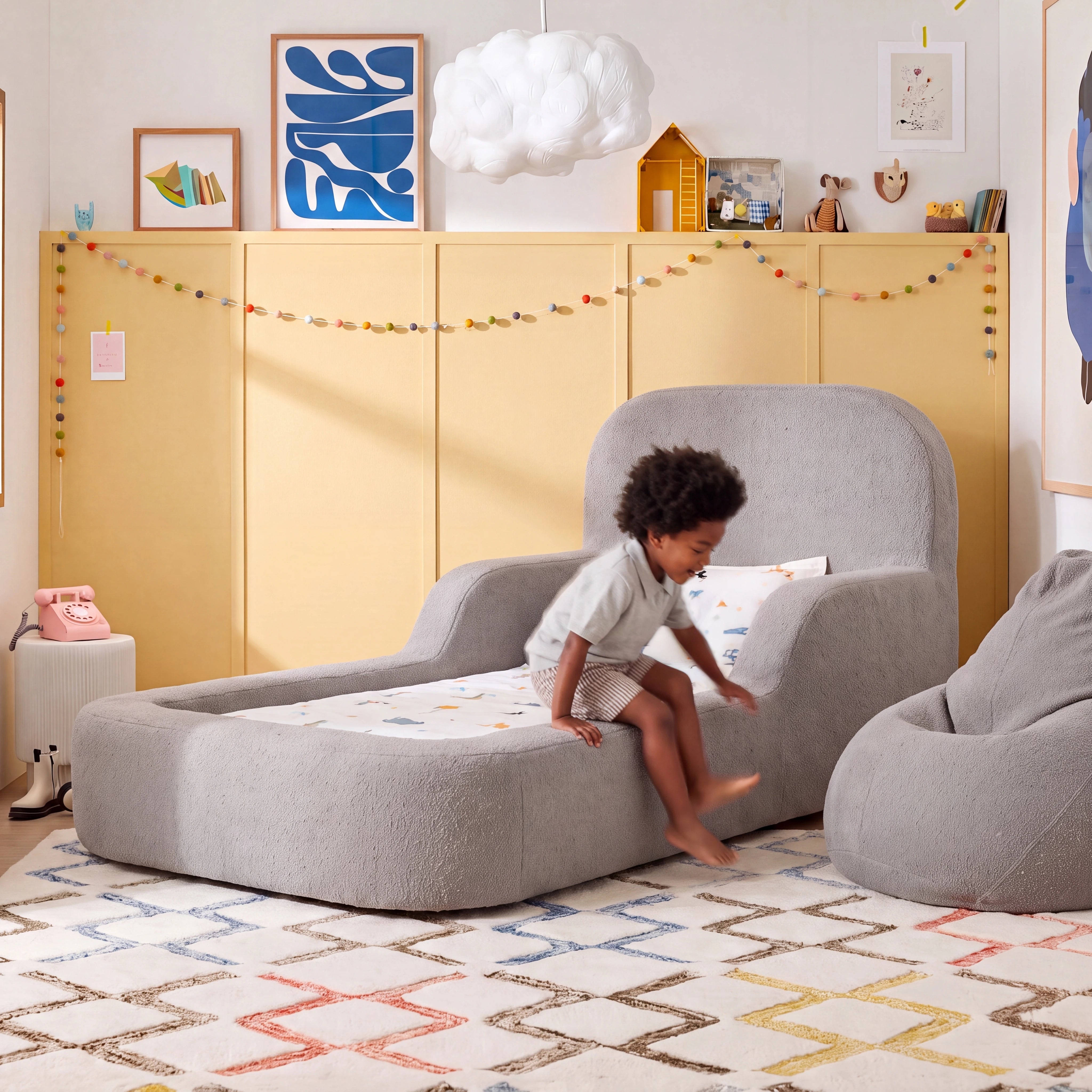Cama Montessoriana Viuva - Cinza