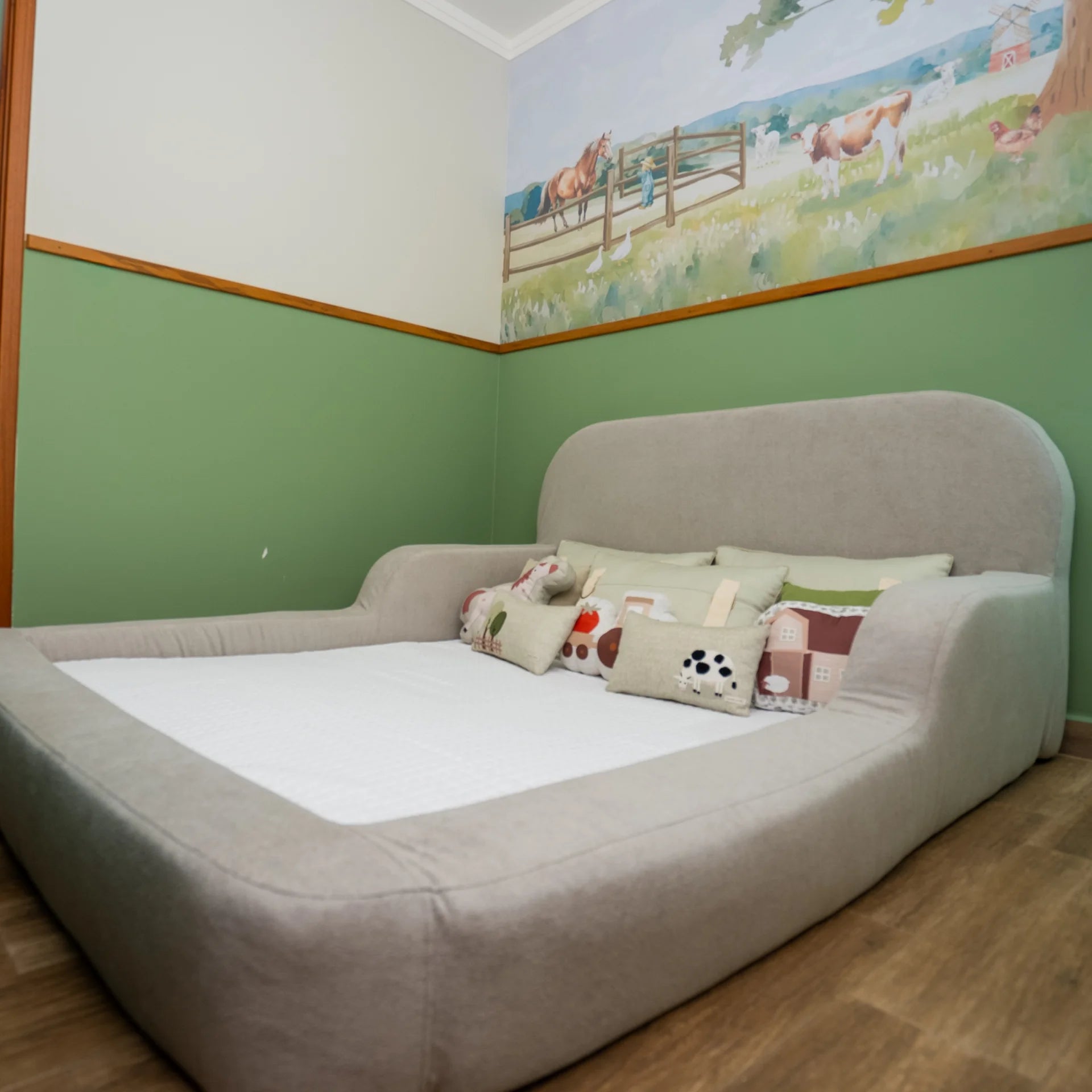 Cama Montessoriana Casal - Cinza | Little Duck