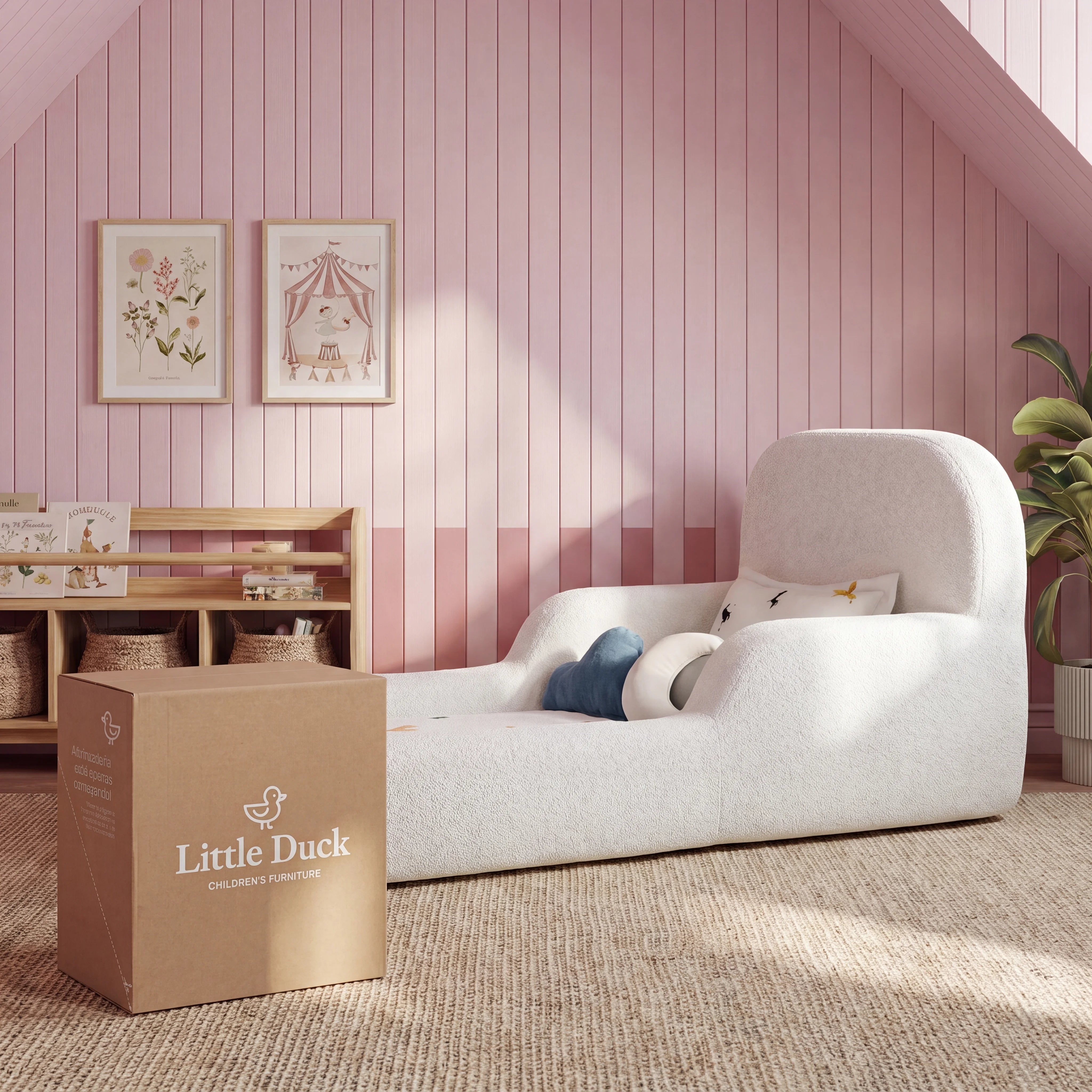 Cama Montessoriana Solteiro - Linho | Little Duck