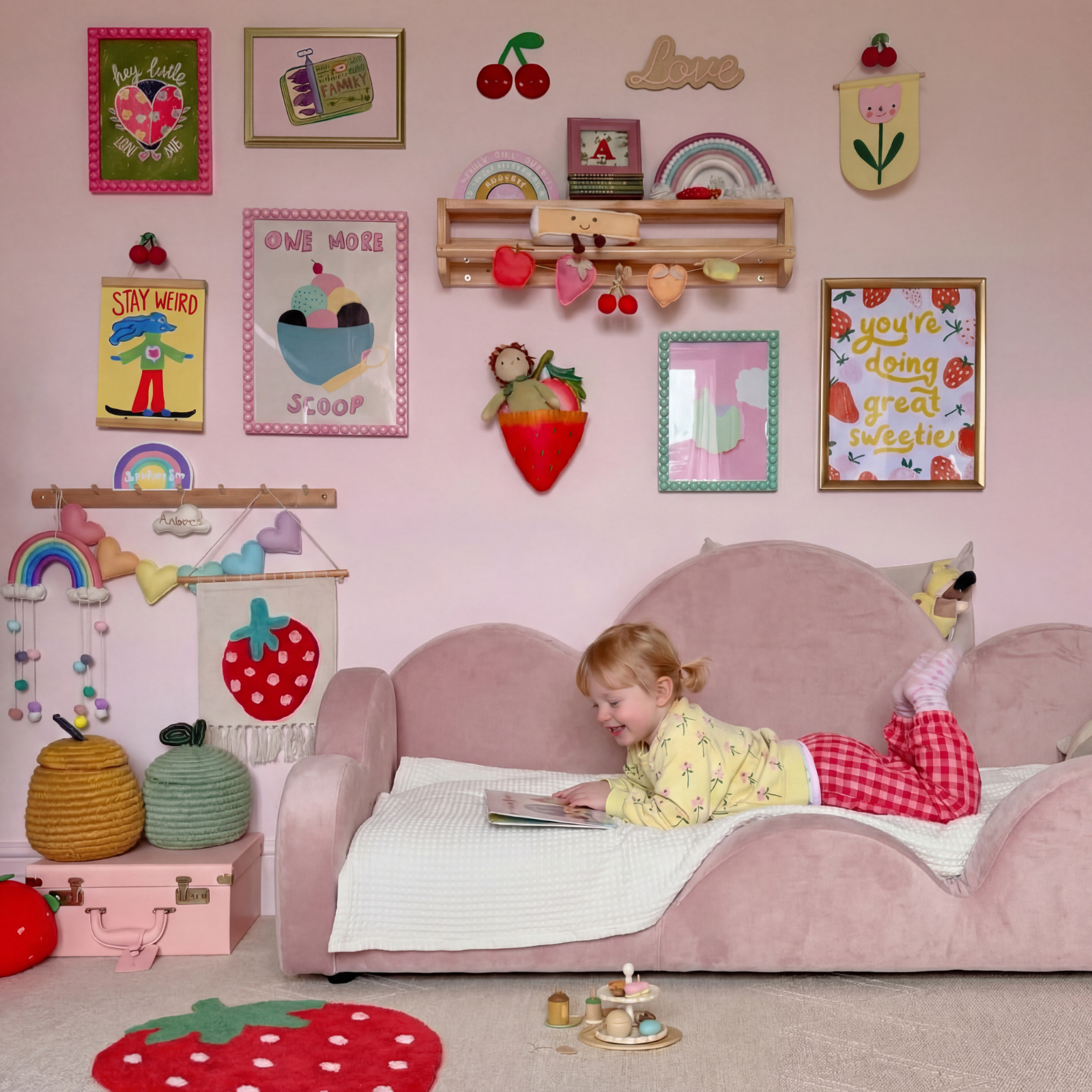 Cama Montessoriana Nuvem - Rosa | Little Duck