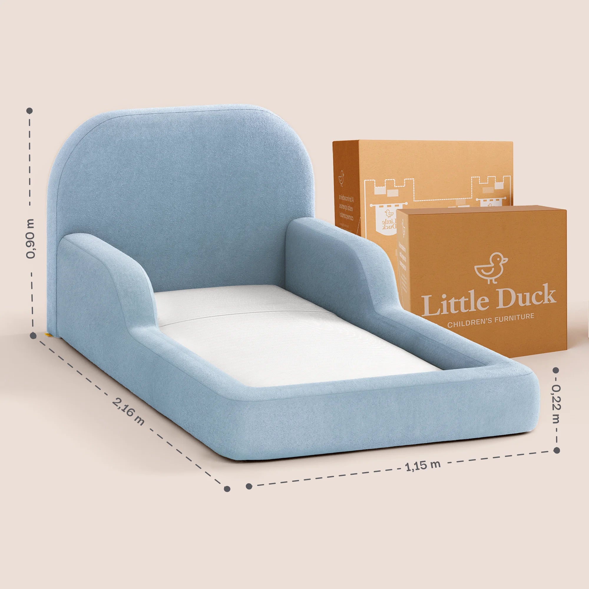 Cama Montessoriana Solteiro - Azul Claro | Little Duck