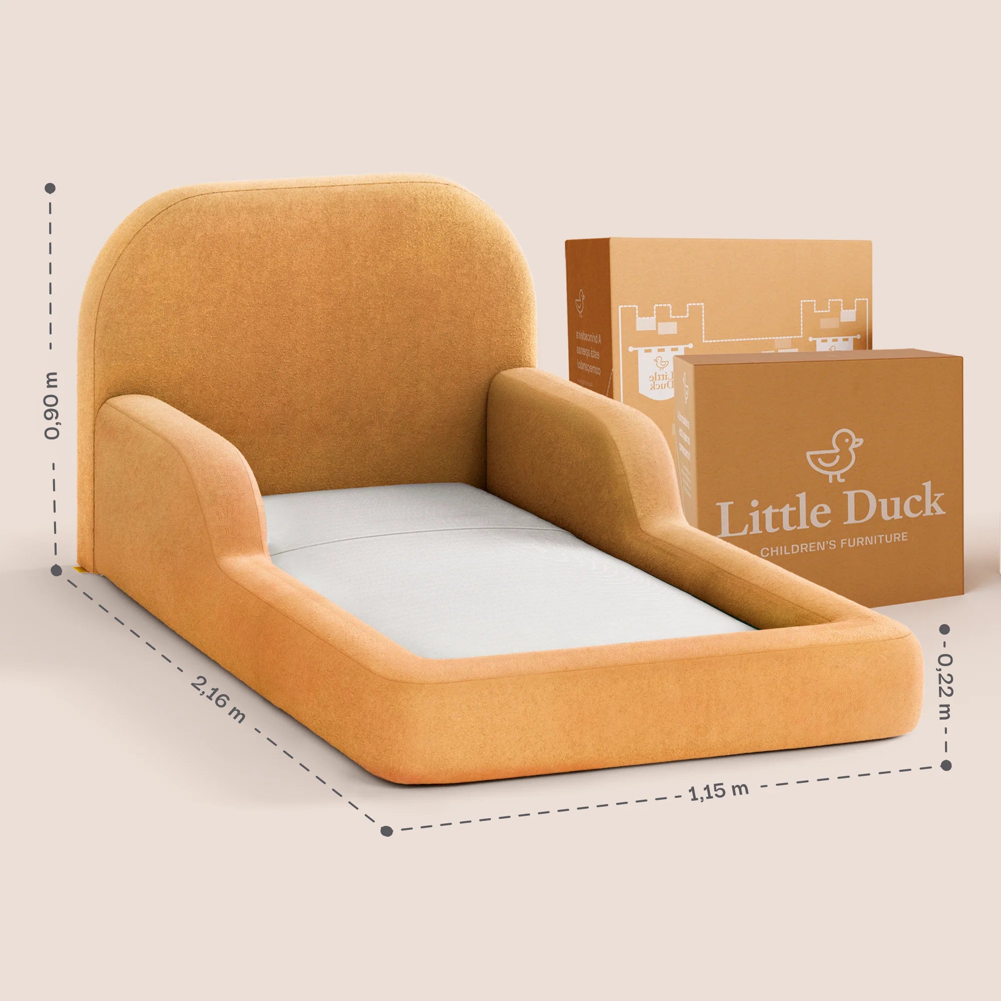 Cama Montessoriana Solteiro - Mostarda | Little Duck