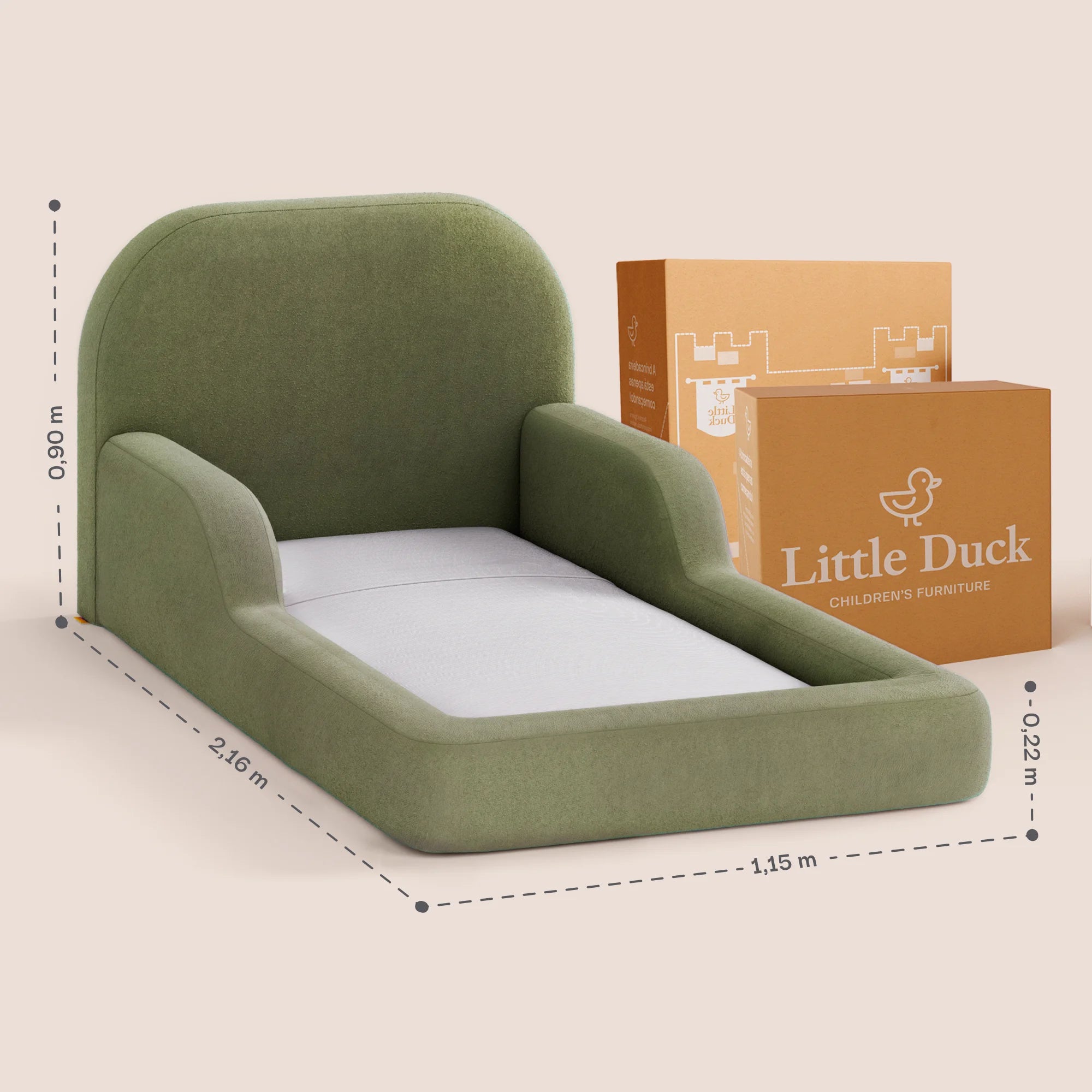 Cama Montessoriana Solteiro - Verde | Little Duck