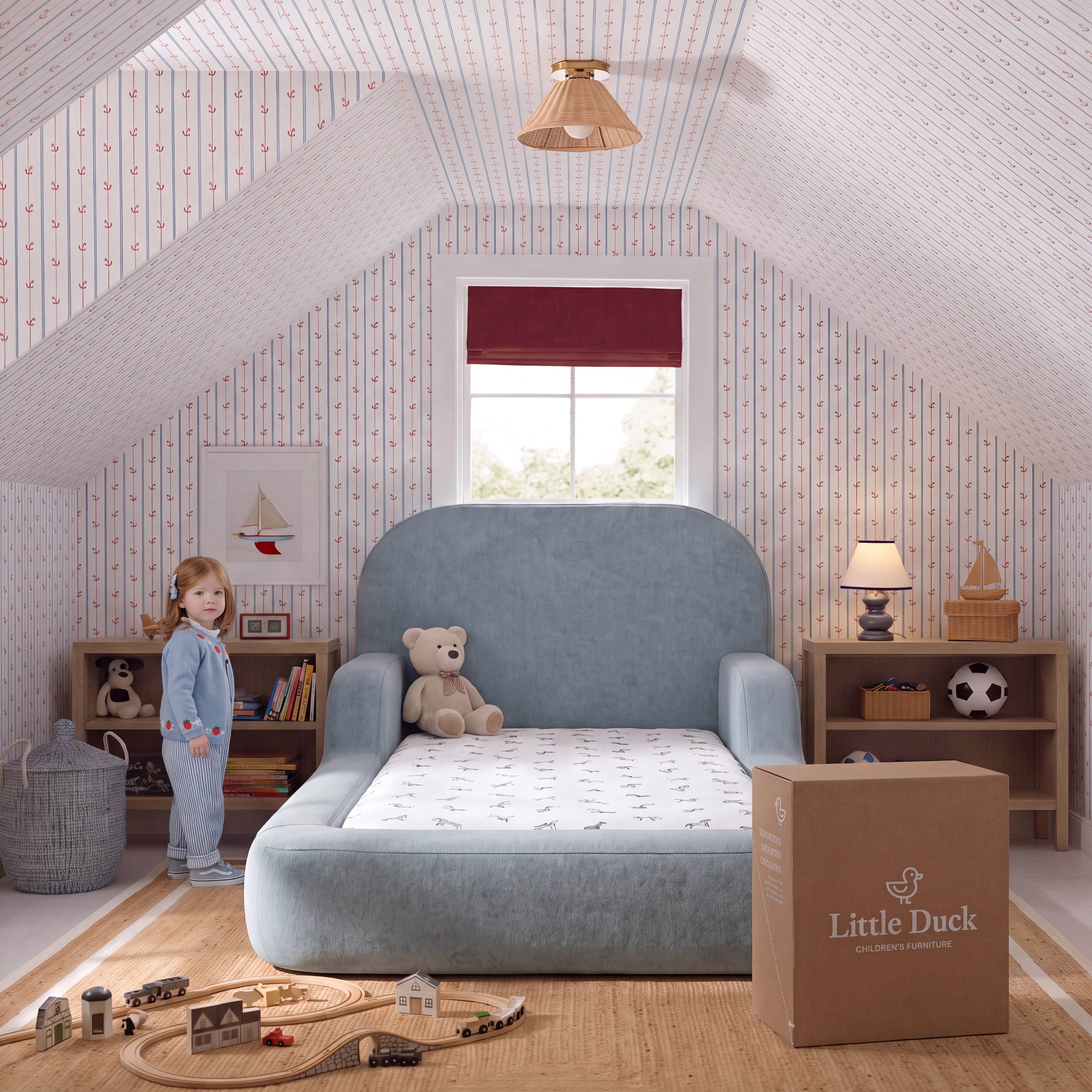 Cama Montessoriana Solteiro - Azul Claro | Little Duck