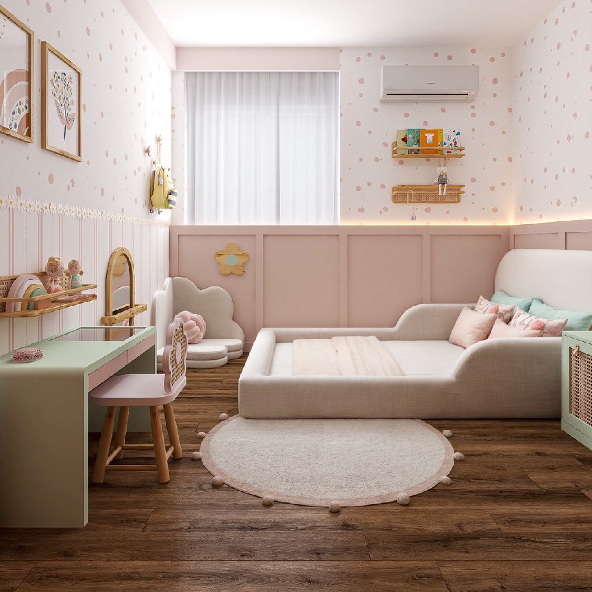 Cama Montessoriana Casal - Azul claro | Little Duck