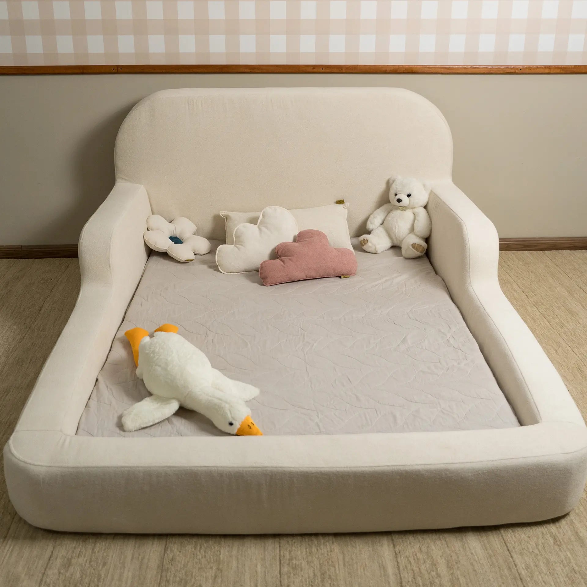Cama Montessoriana Casal - Linho | Little Duck
