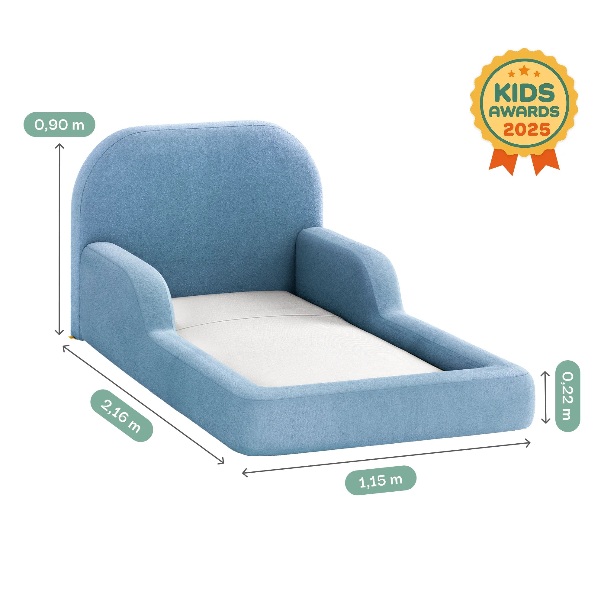Cama Montessoriana Solteiro - Azul Claro | Little Duck