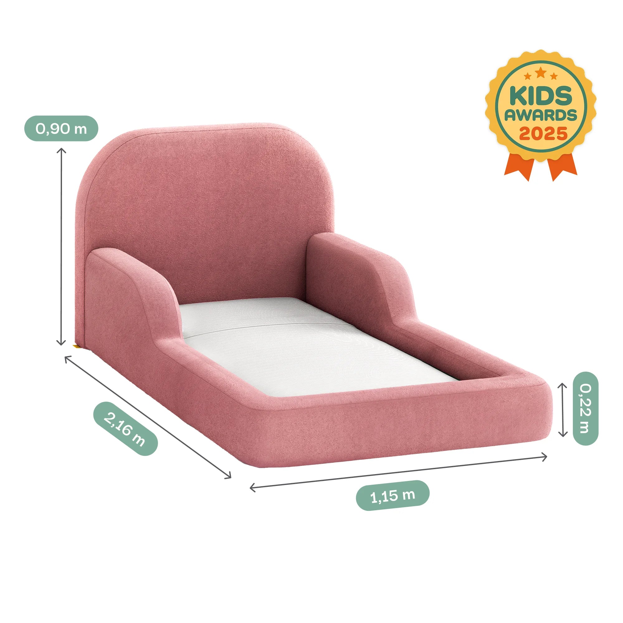 Cama Montessoriana Solteiro - Rosa Claro | Little Duck