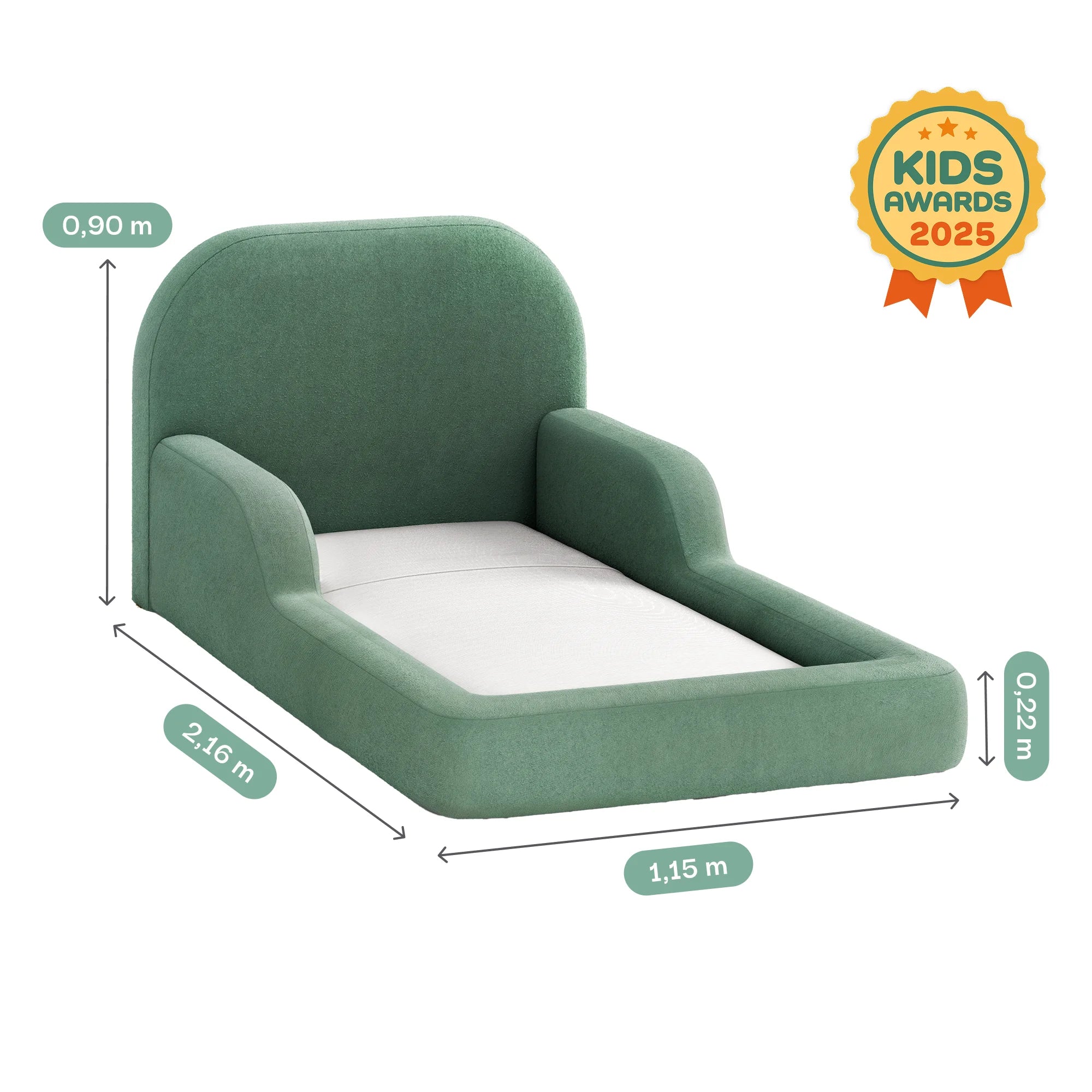 Cama Montessoriana Solteiro - Verde | Little Duck