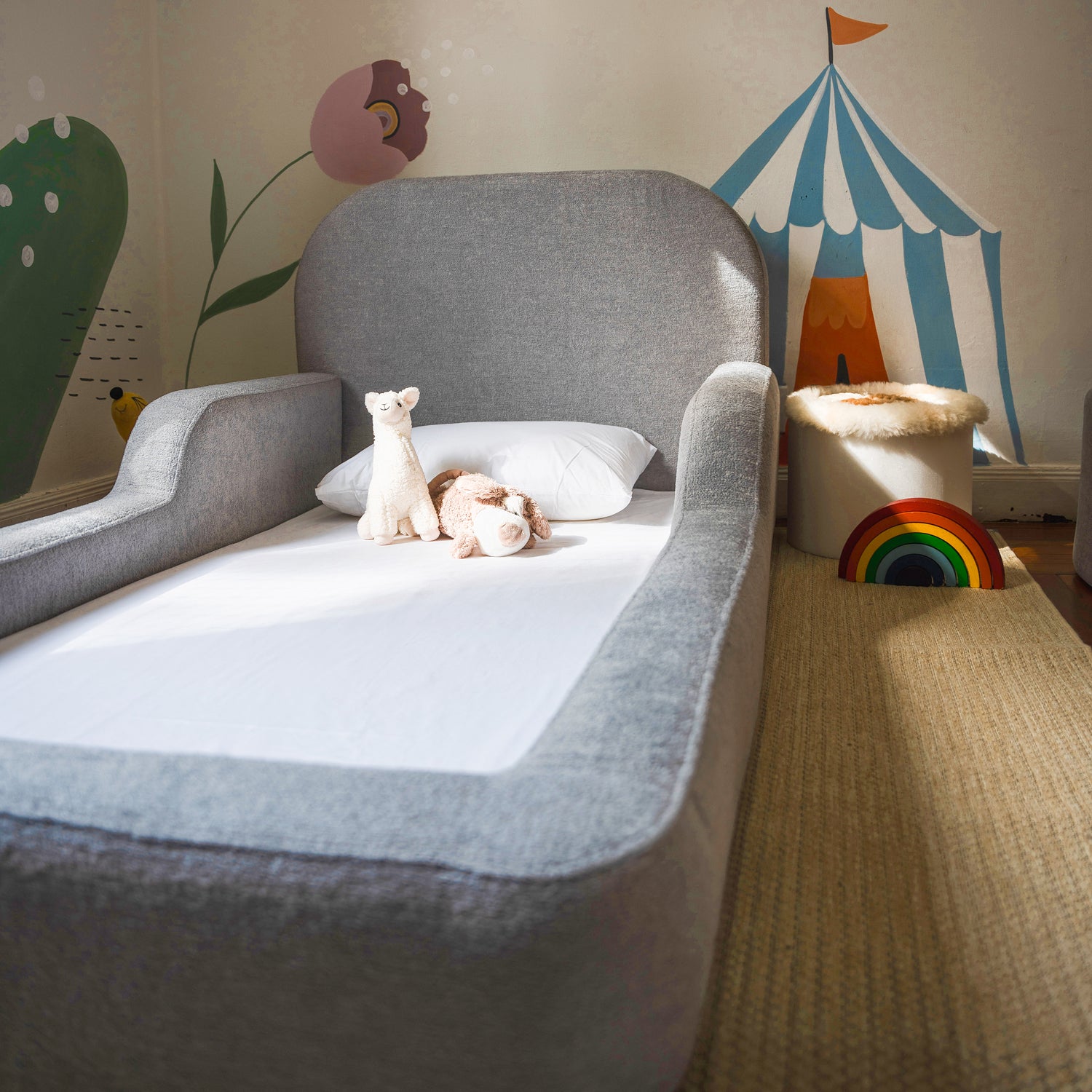 Cama Montessoriana Solteiro - Cinza | Little Duck