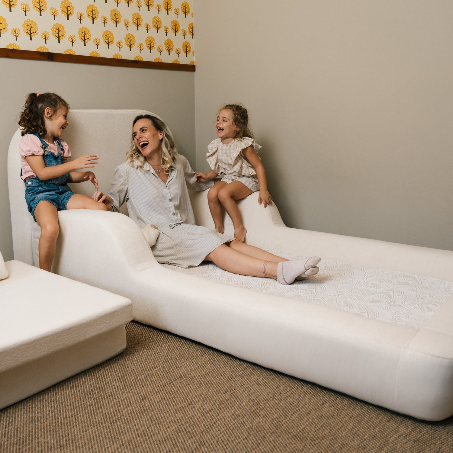 Cama Montessoriana Solteiro - Linho | Little Duck