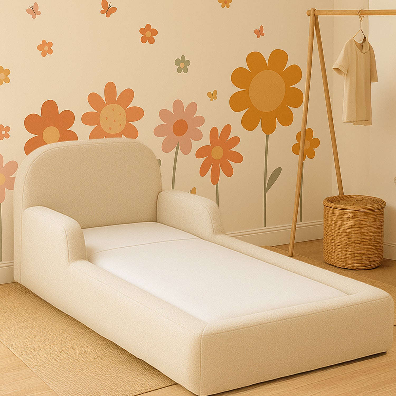 Cama Montessoriana Solteiro - Linho | Little Duck