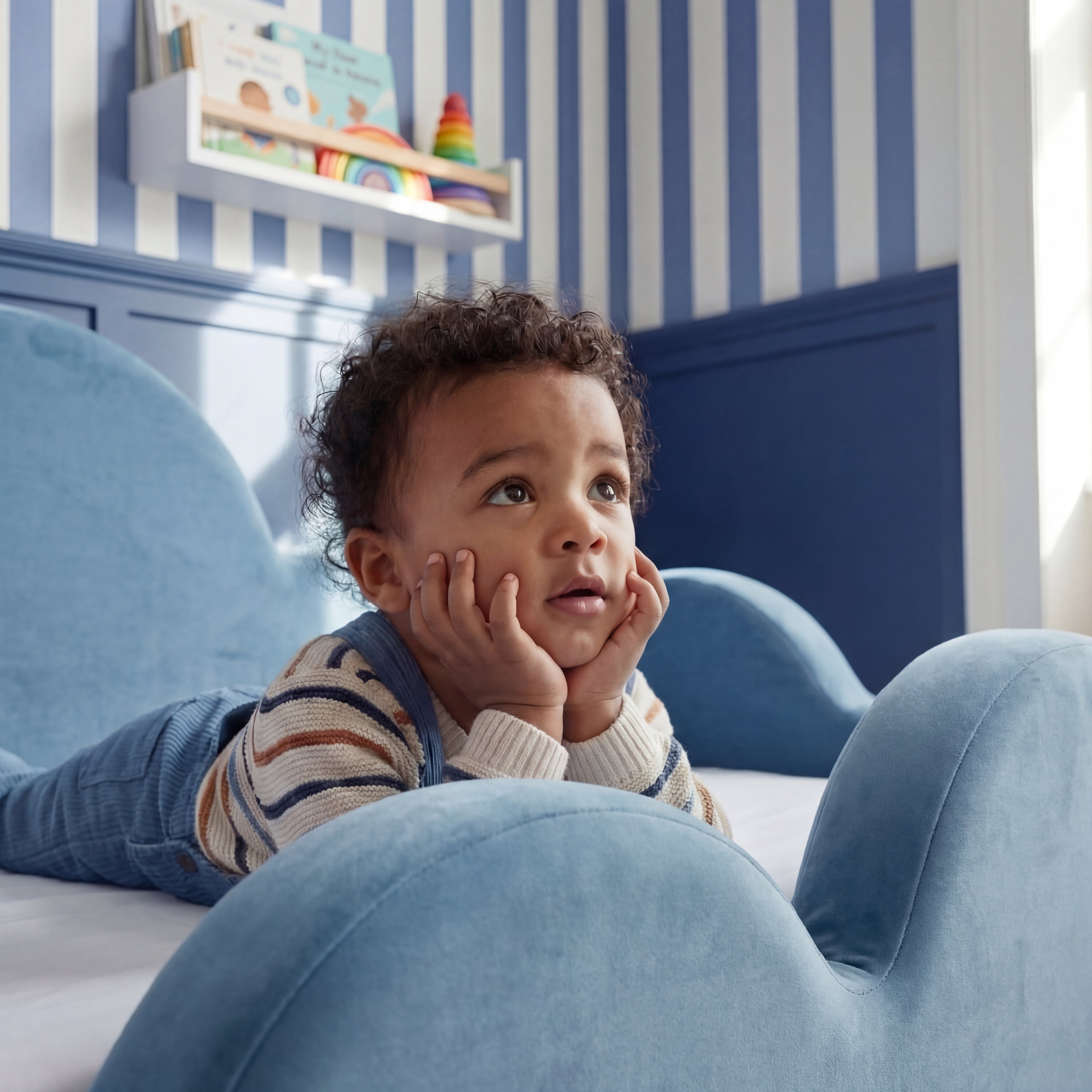 Cama Montessoriana Nuvem - Azul Claro | Little Duck