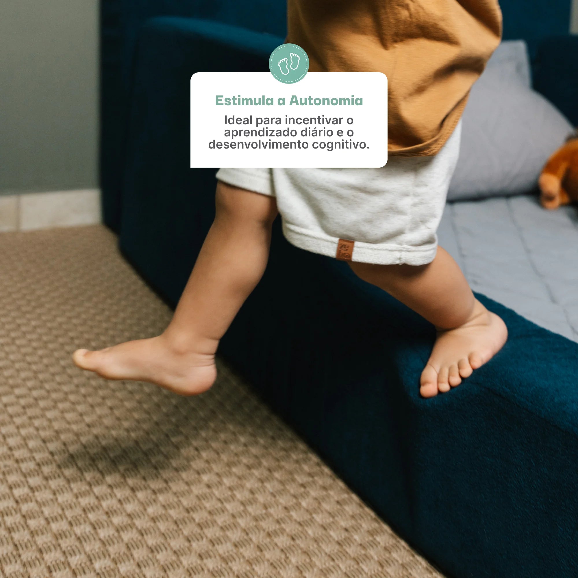 Cama Montessoriana Solteiro - Azul Marinho | Little Duck