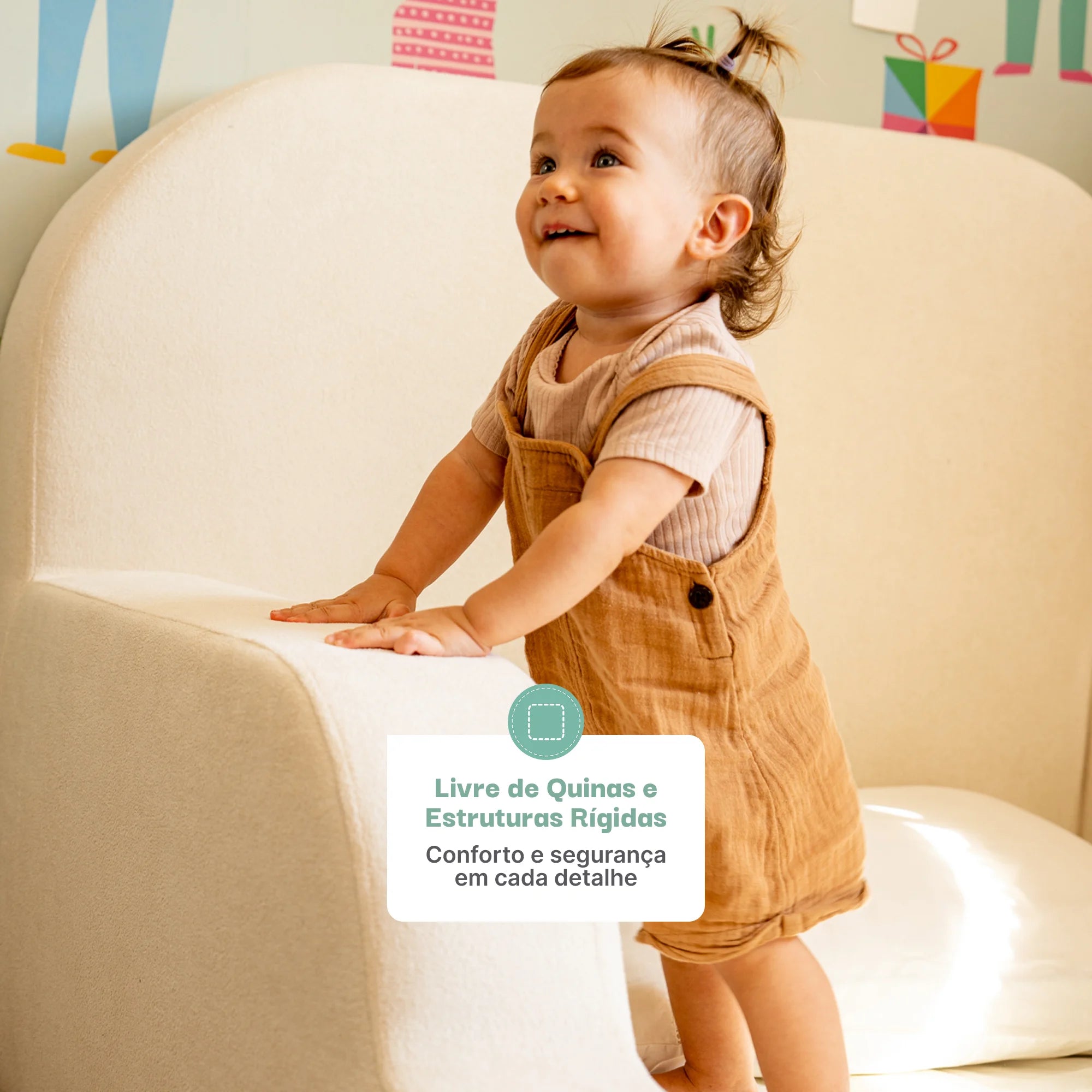 Cama Montessoriana Solteiro - Linho | Little Duck
