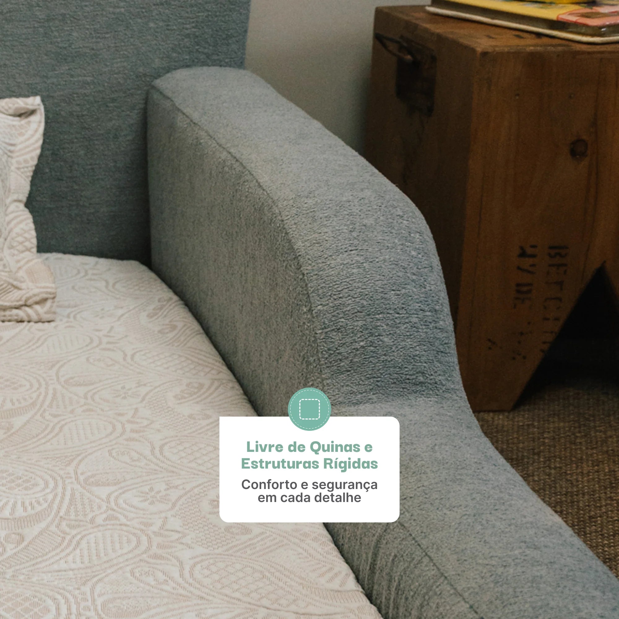 Cama Montessoriana Solteiro - Cinza | Little Duck