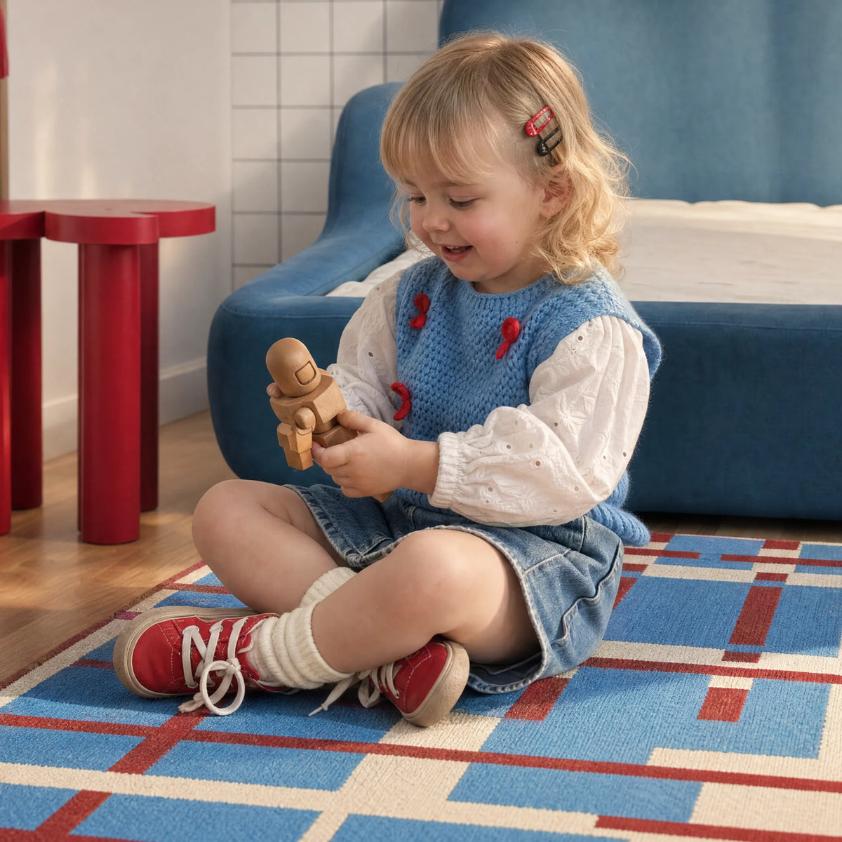 Cama Montessoriana Casal - Azul Marinho | Little Duck
