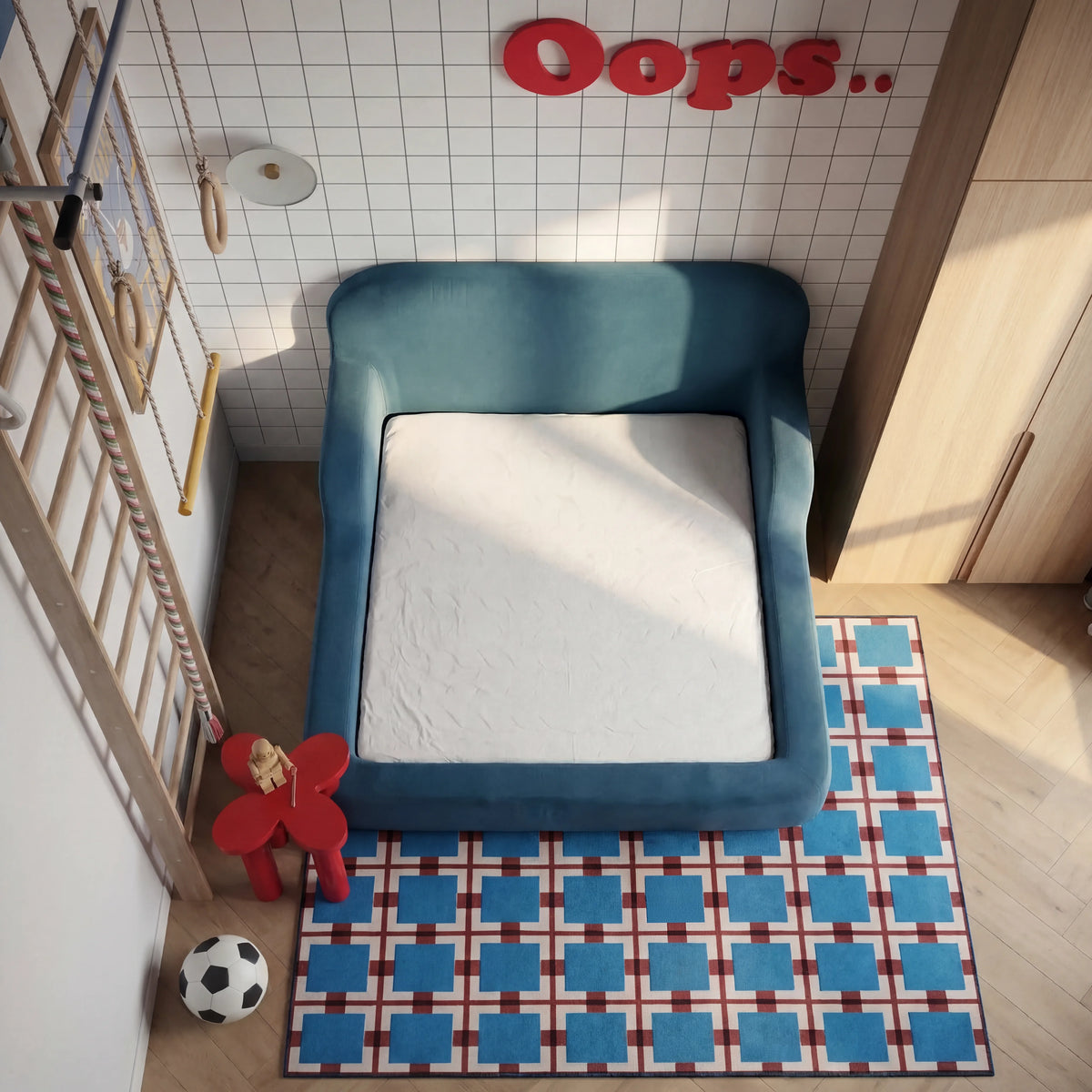 Cama Montessoriana Casal - Azul Marinho | Little Duck