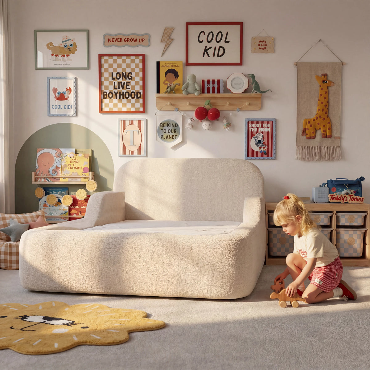 Cama Montessoriana Casal - Linho | Little Duck