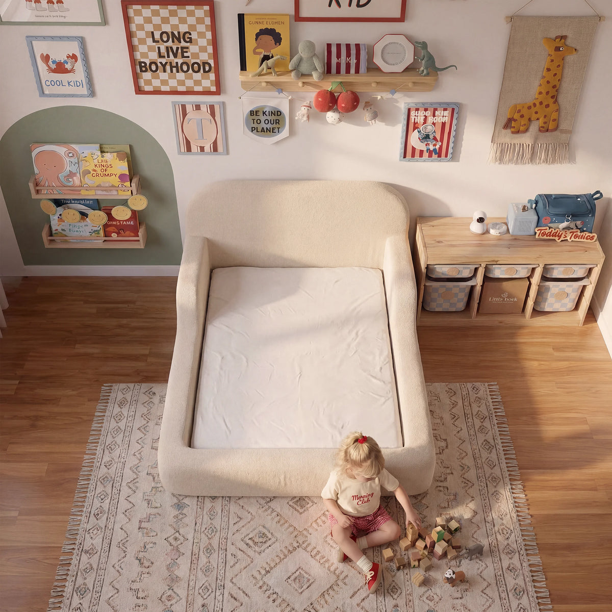 Cama Montessoriana Casal - Linho | Little Duck