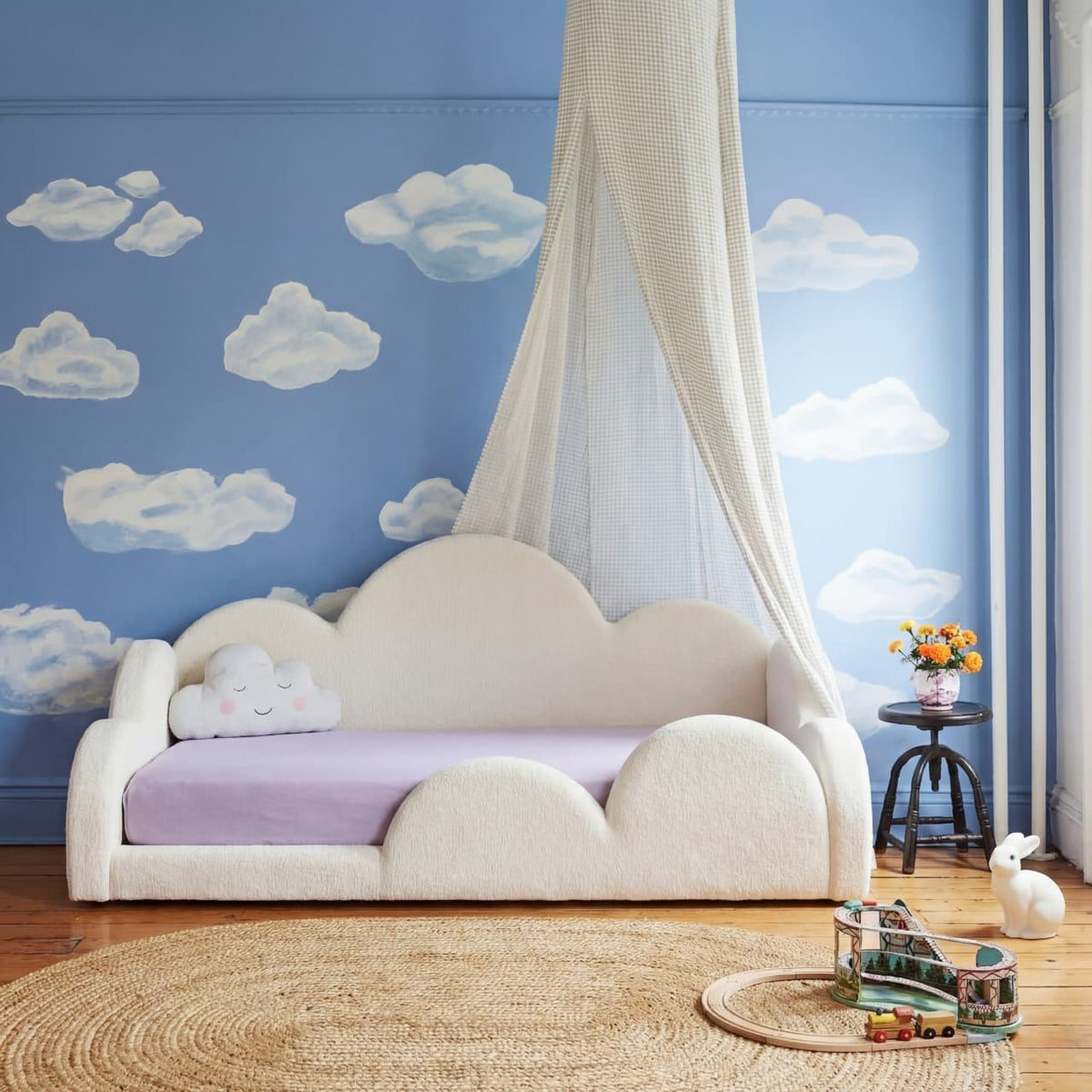 Cama Montessoriana Nuvem - Branco | Little Duck