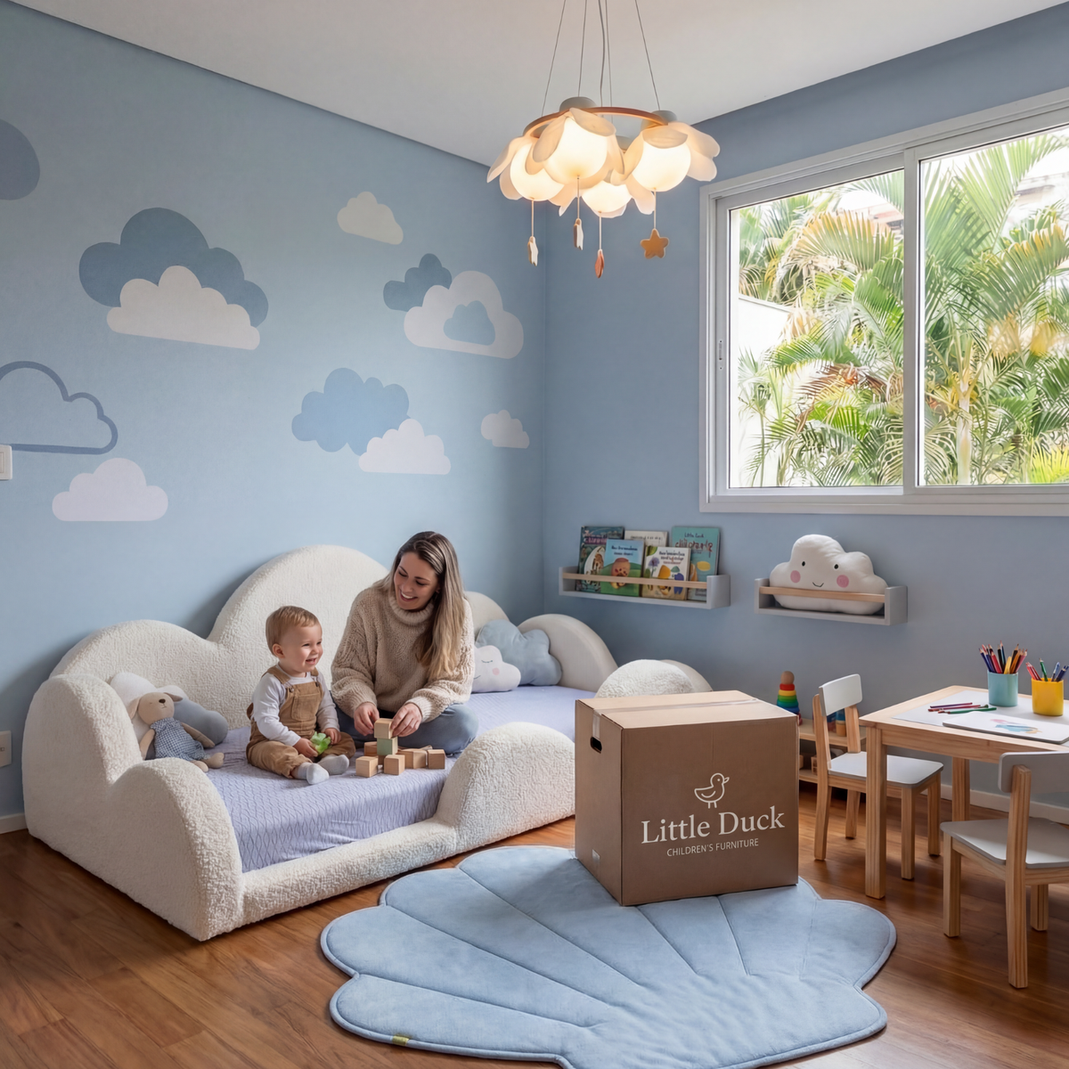 Cama Montessoriana Nuvem - Branco | Little Duck