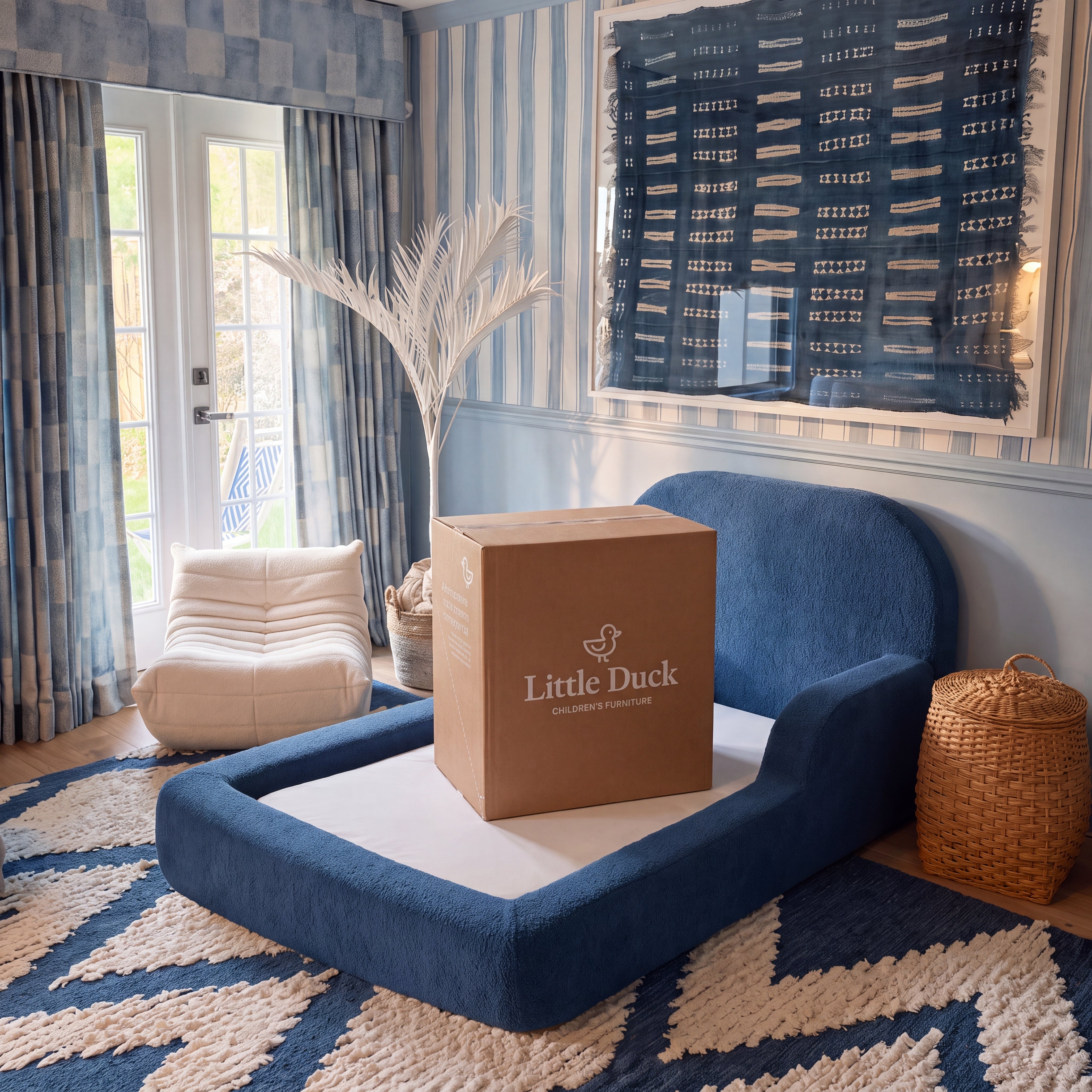 Cama Montessoriana Viuva - Azul Marinho