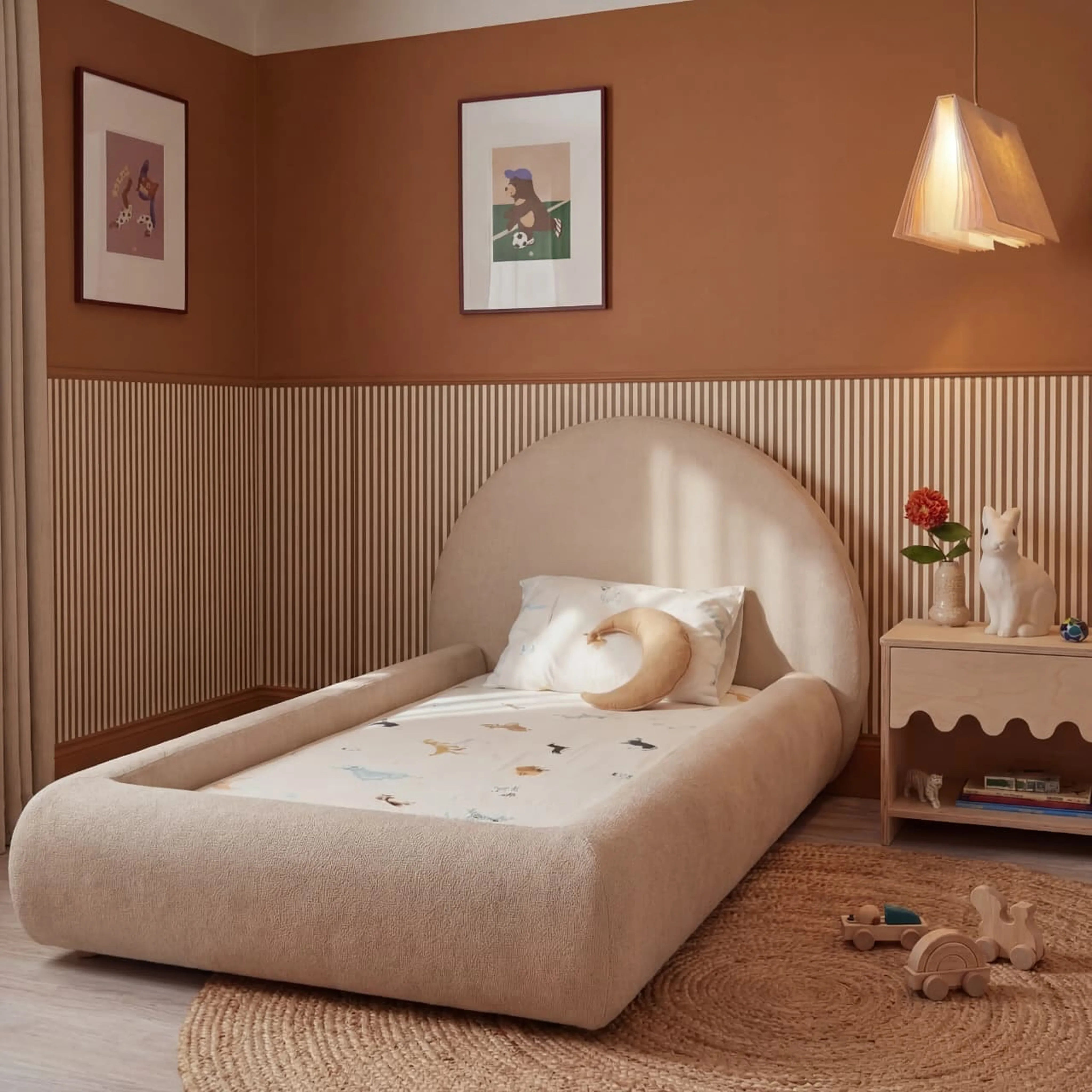 Cama Montessoriana Sol - Linho | Little Duck