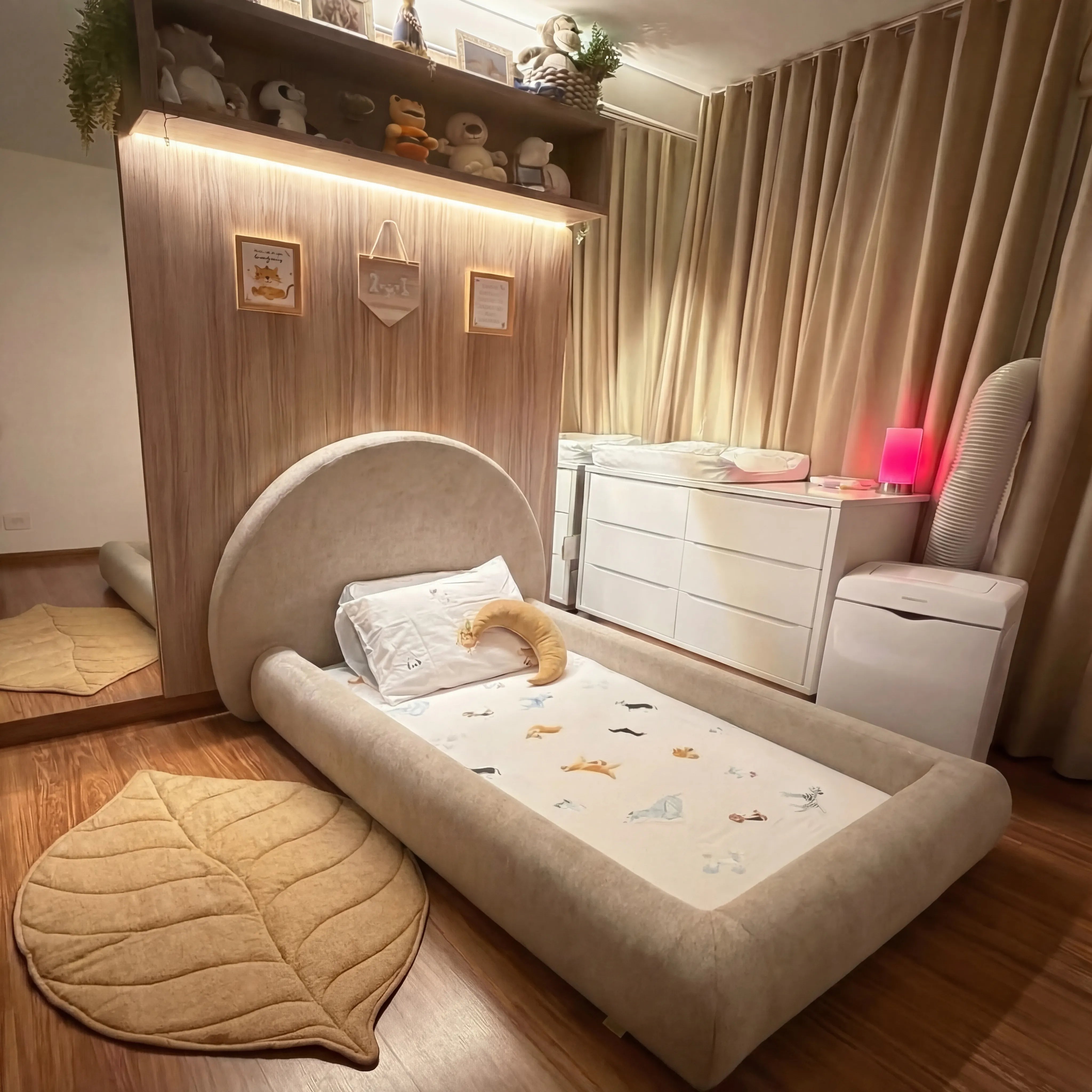 Cama Montessoriana Sol - Linho | Little Duck