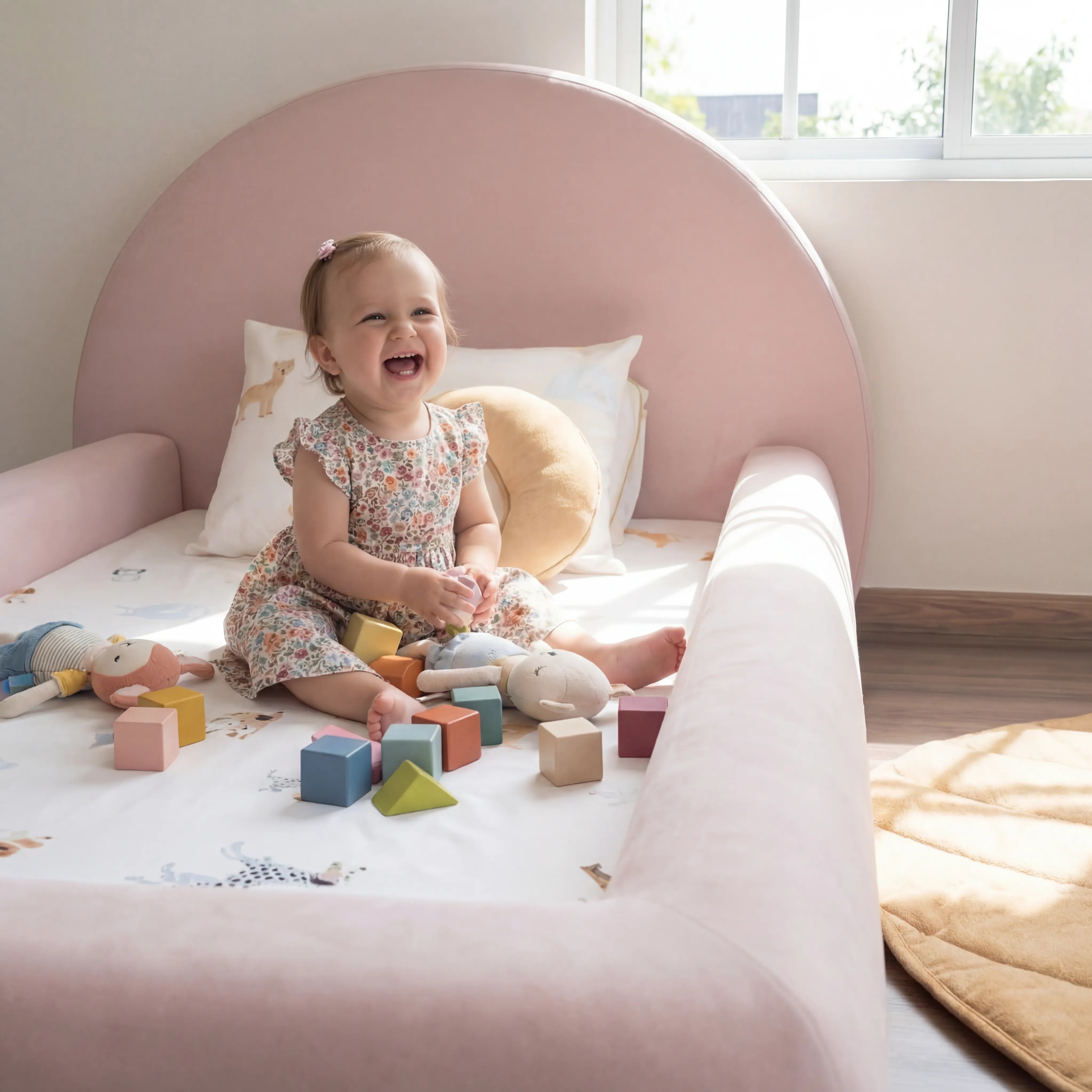 Cama Montessoriana Sol - Rosa | Little Duck