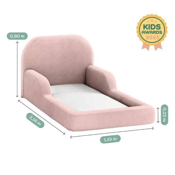 Cama Montessoriana Solteiro - Rosa Claro | Little Duck