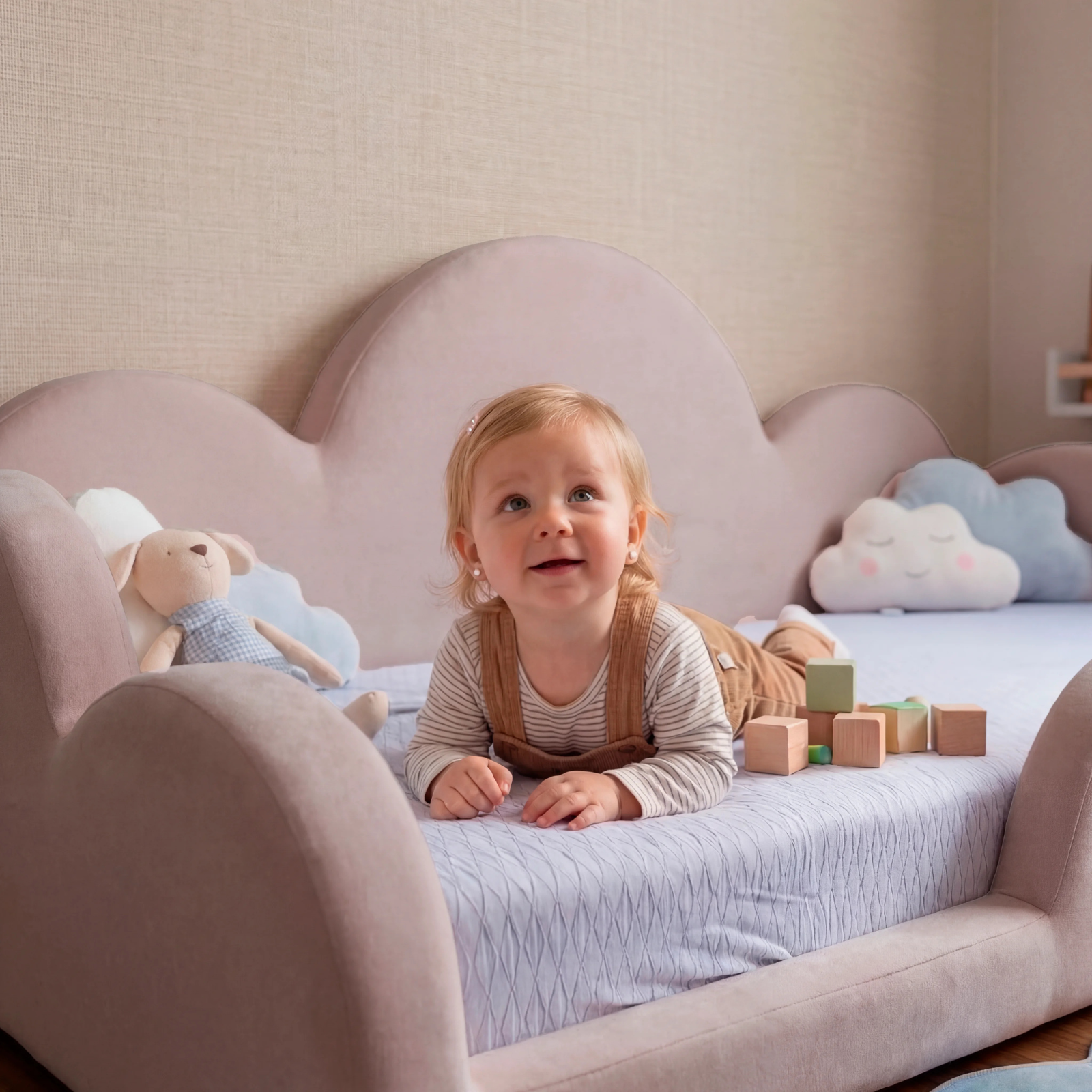 Cama Montessoriana Nuvem - Rosa | Little Duck