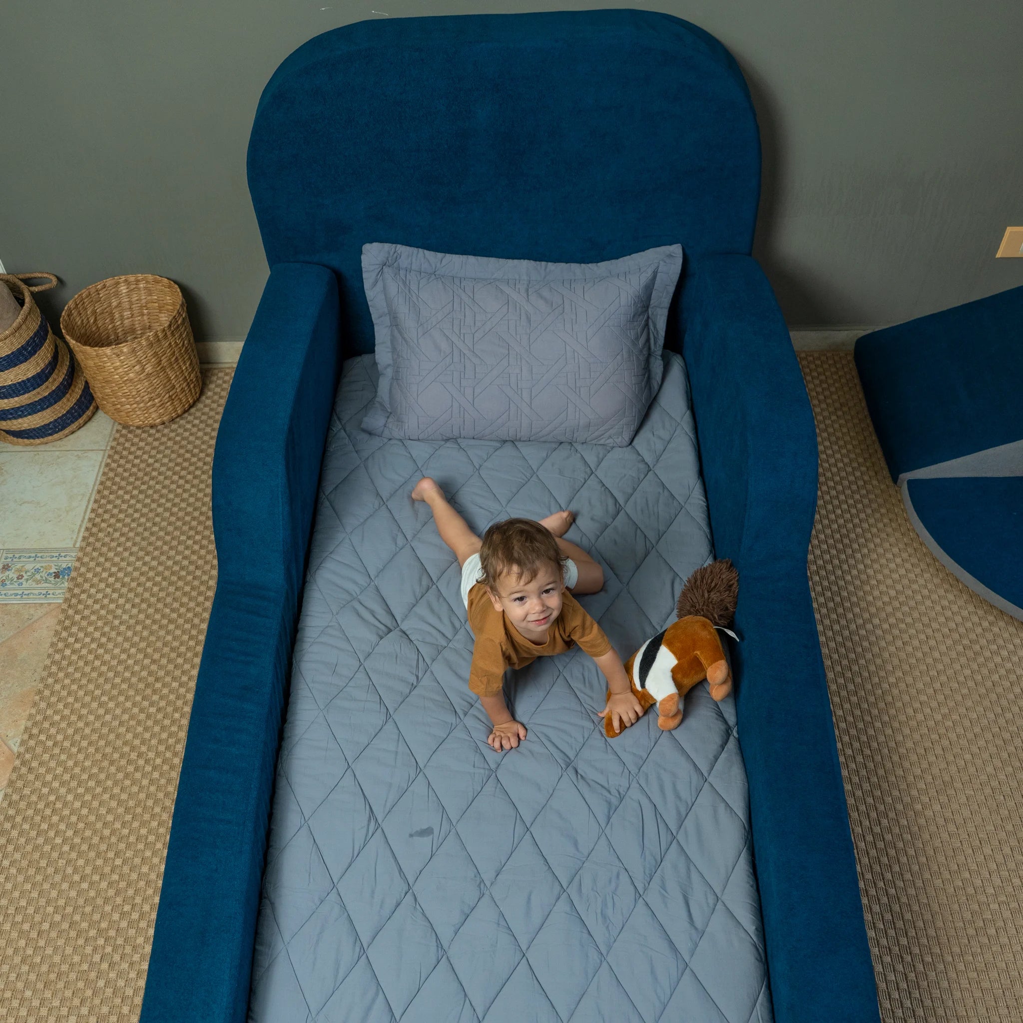 Cama Montessoriana Solteiro - Azul Marinho | Little Duck