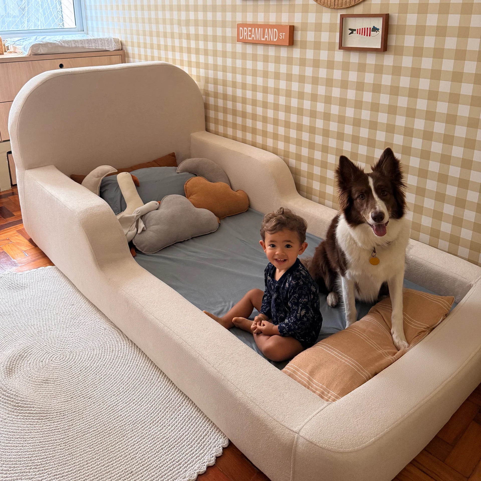 Cama Montessoriana Solteiro - Linho | Little Duck