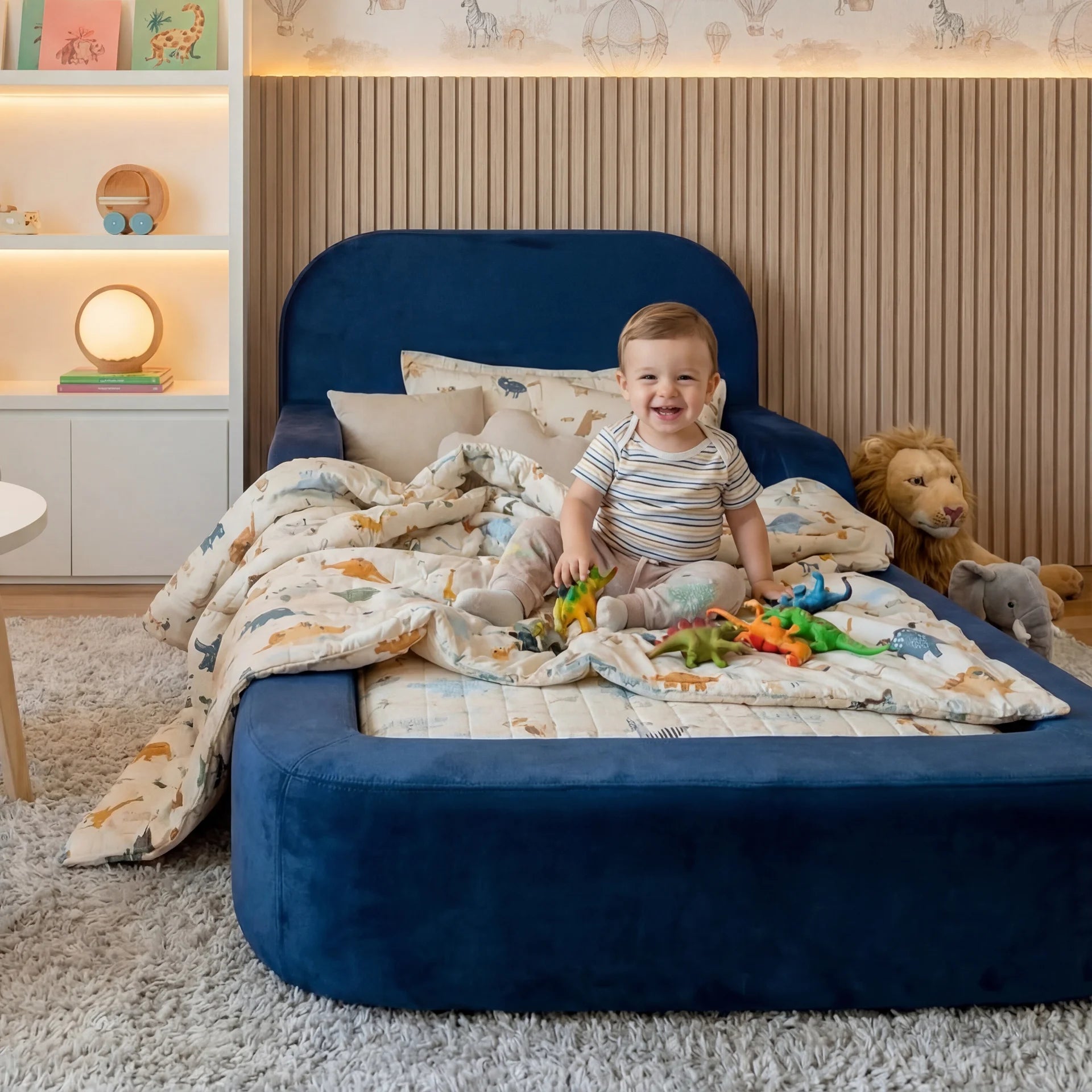 Cama Montessoriana Solteiro - Azul Marinho | Little Duck